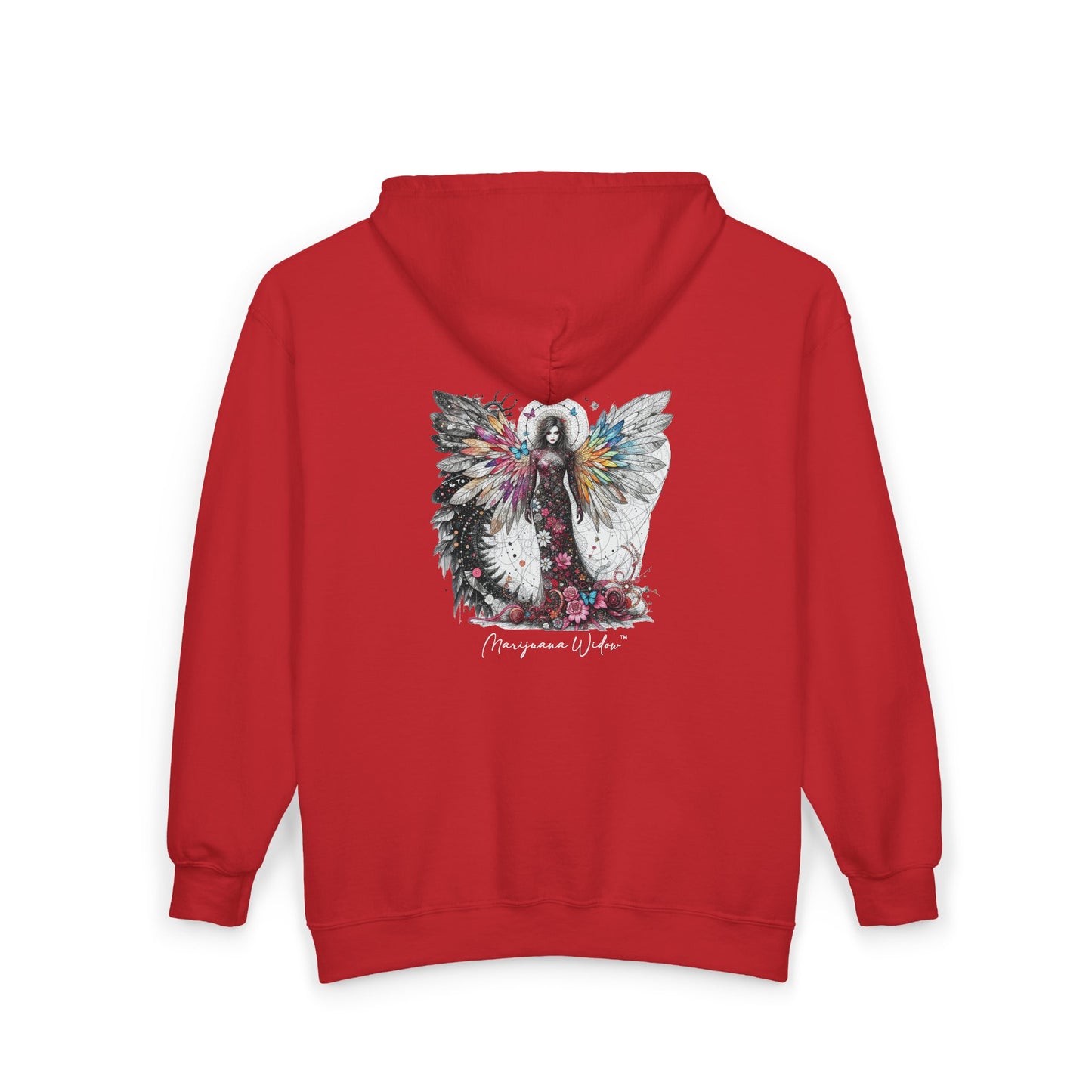 Angel Wings – Watercolor Feathered Wing Design - Full-Zip Hoodie