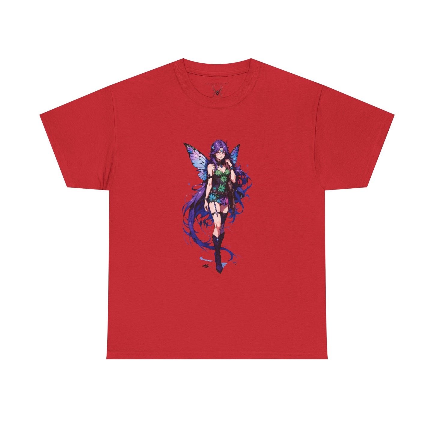 Fairy Anime T-Shirt — Purple Winged Fairy Illustration