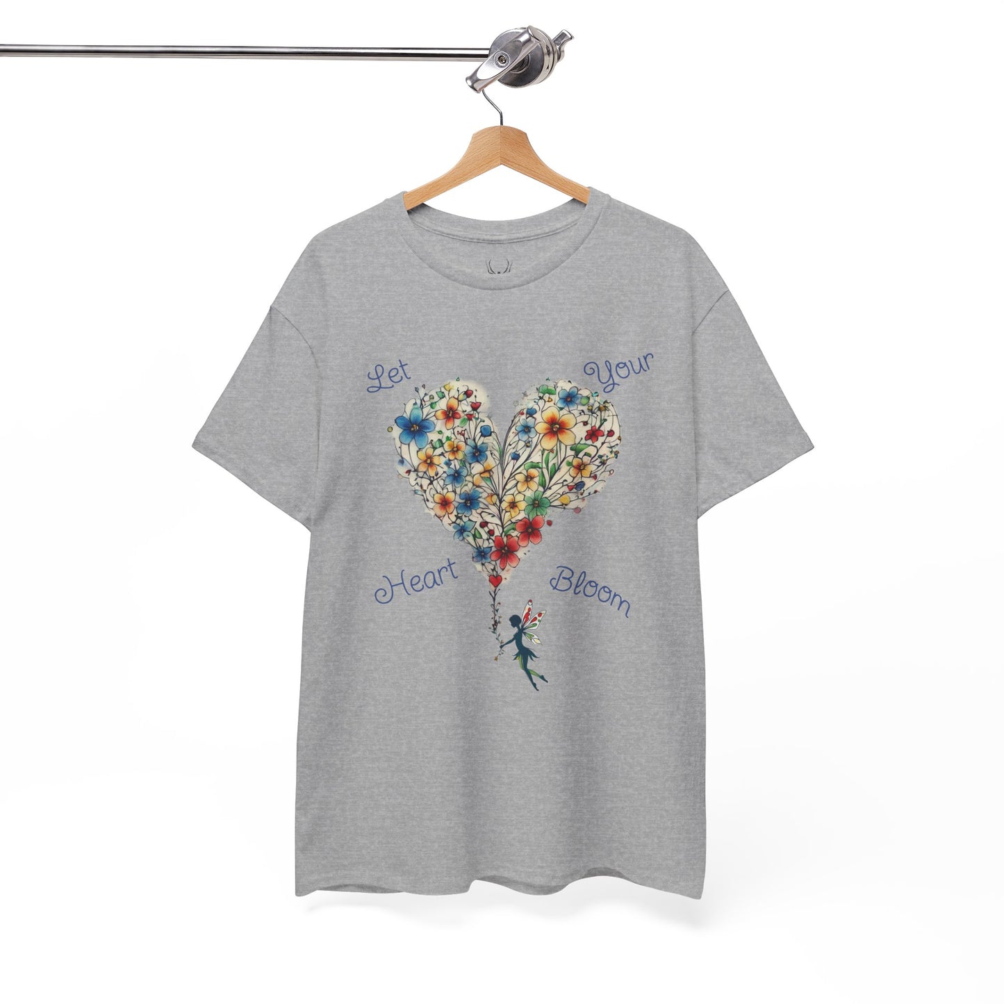 Floral Heart T-Shirt — Let Your Heart Bloom - Cute Watercolor Bouquet Heart Unisex Tee