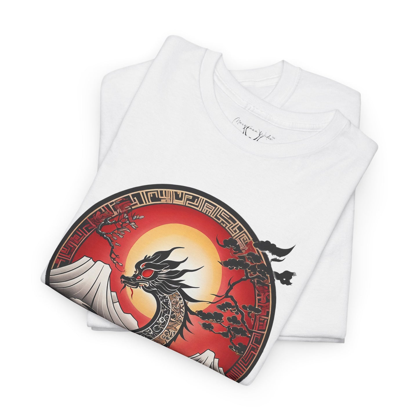 Dragon Rising — Sunset Waves Graphic Unisex T-Shirt