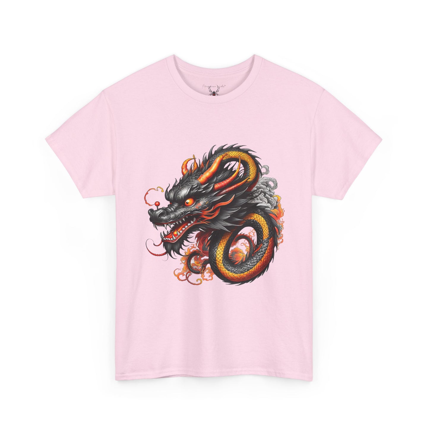 Dragon Head Graphic Tee - Fiery Asian Mythology Design - Unisex T-Shirt