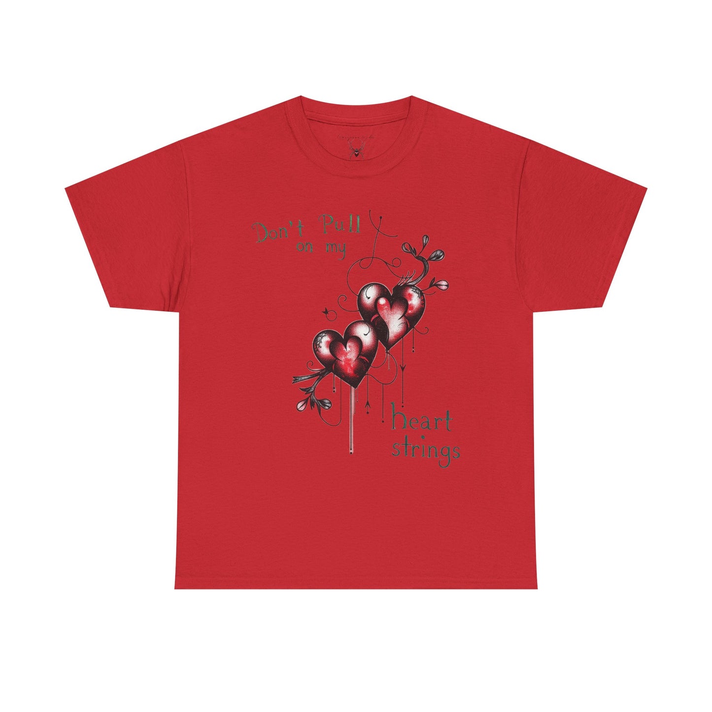 Heart String Graphic Tee — Romantic Red Hearts Tattoo-Style - Unisex T-Shirt