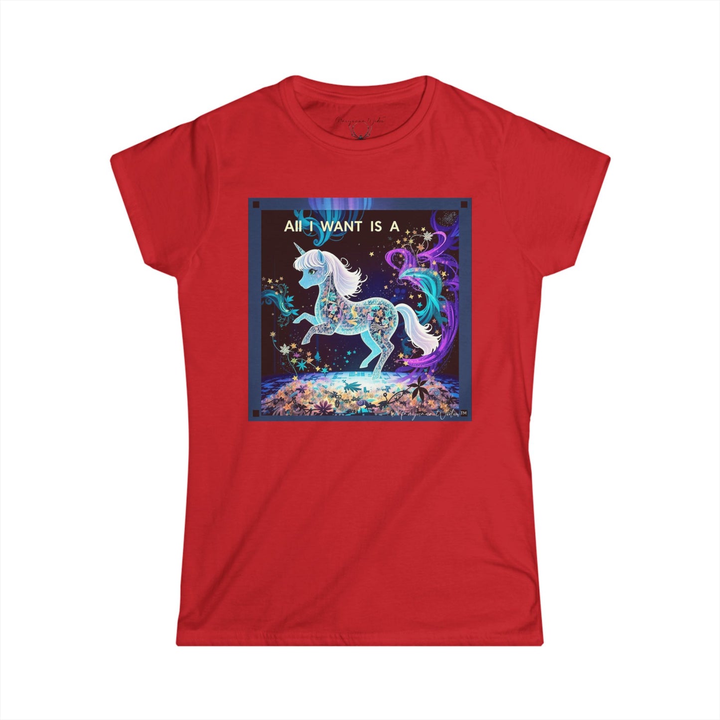 All I Want Is a Unicorn (Blue) — Women's Tee
