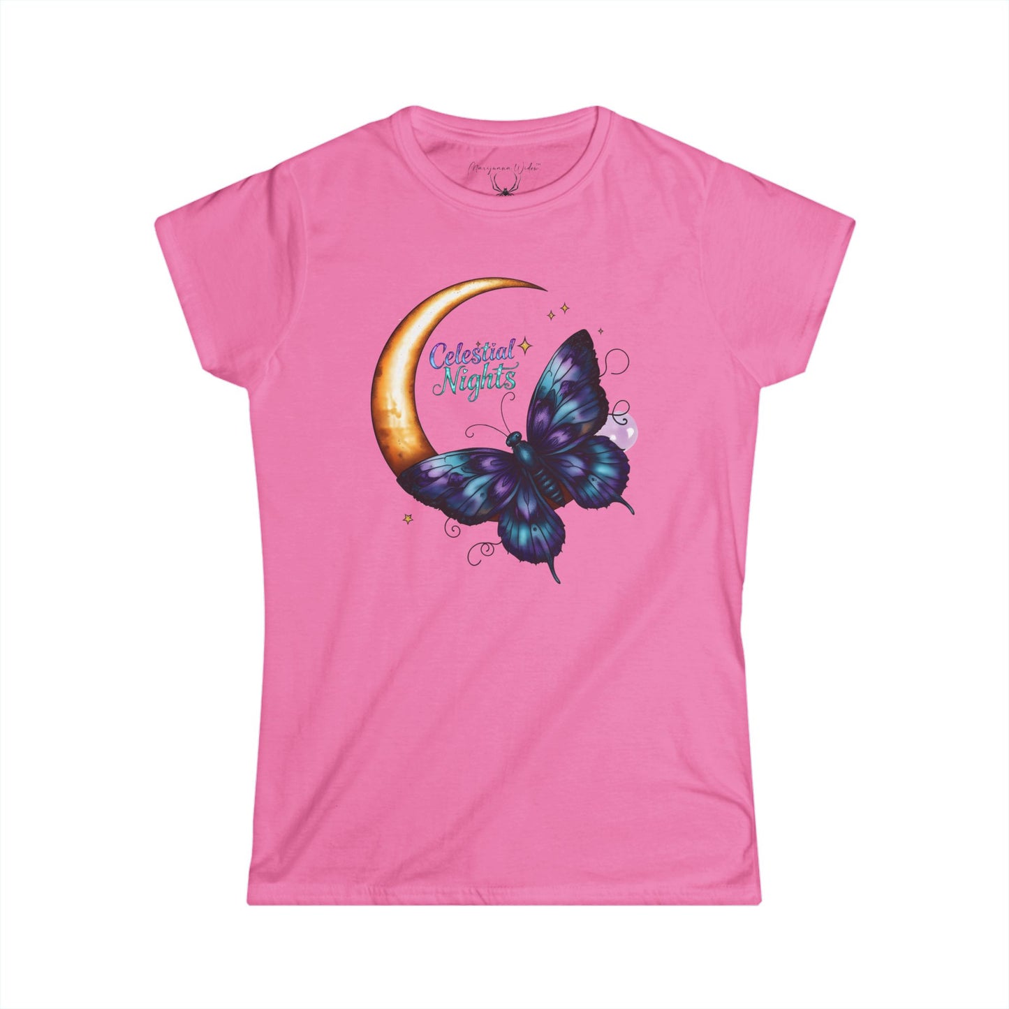 Celestial Nights - Moon & Indigo Butterfly Women's Tee