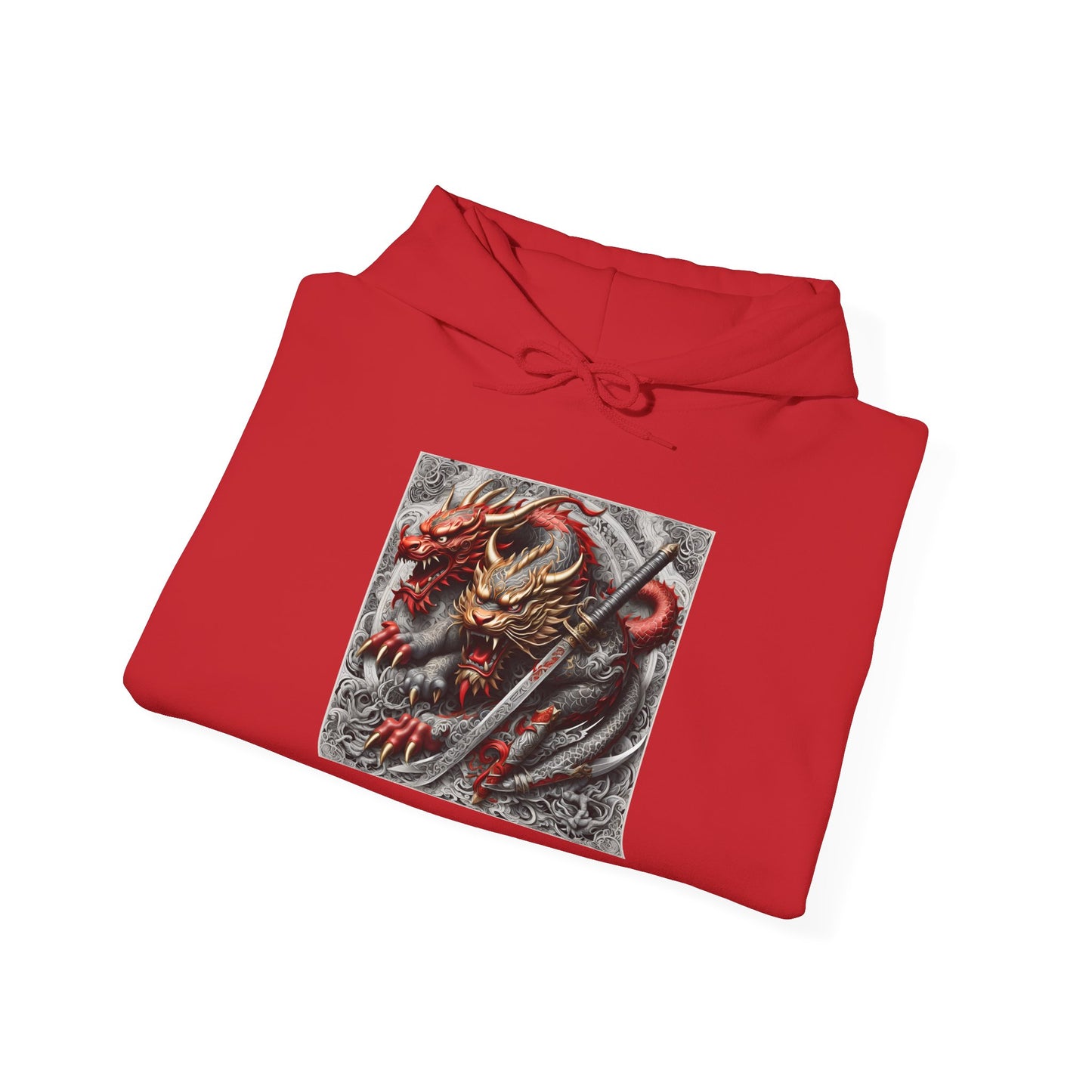 Dragon Warrior Hoodie - Japanese Demon Samurai Graphic Unisex Sweatshirt