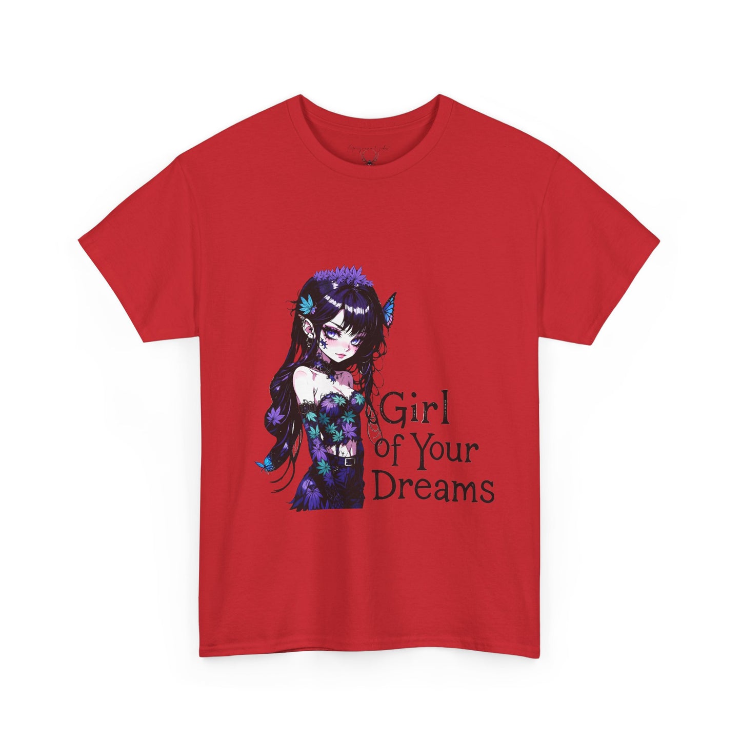 Anime Fairy Girl Tee — Violet Floral Graphic T-Shirt - Unisex