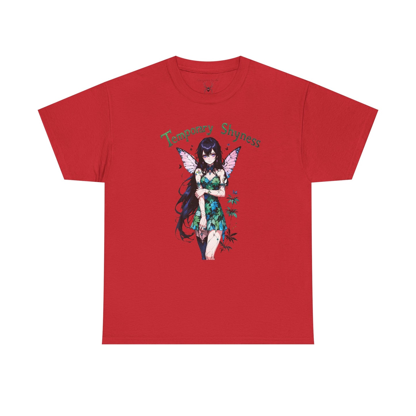 Fairy Anime T-Shirt — Temporary Shyness - Gothic Floral Winged Girl Graphic Tee - Unisex