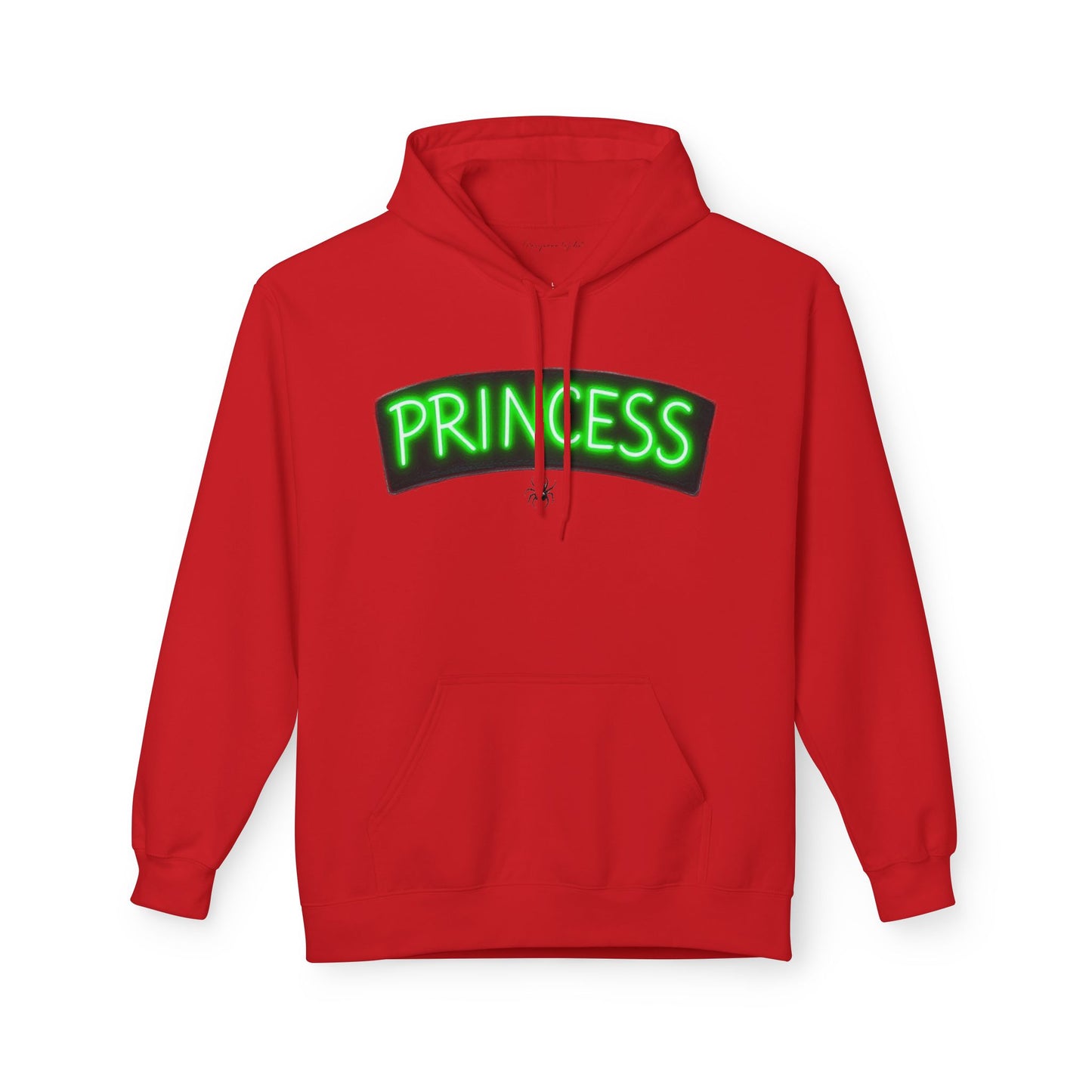 Princess Witch Hoodie — Gothic Neon Throne Graphic Unisex Hoodie