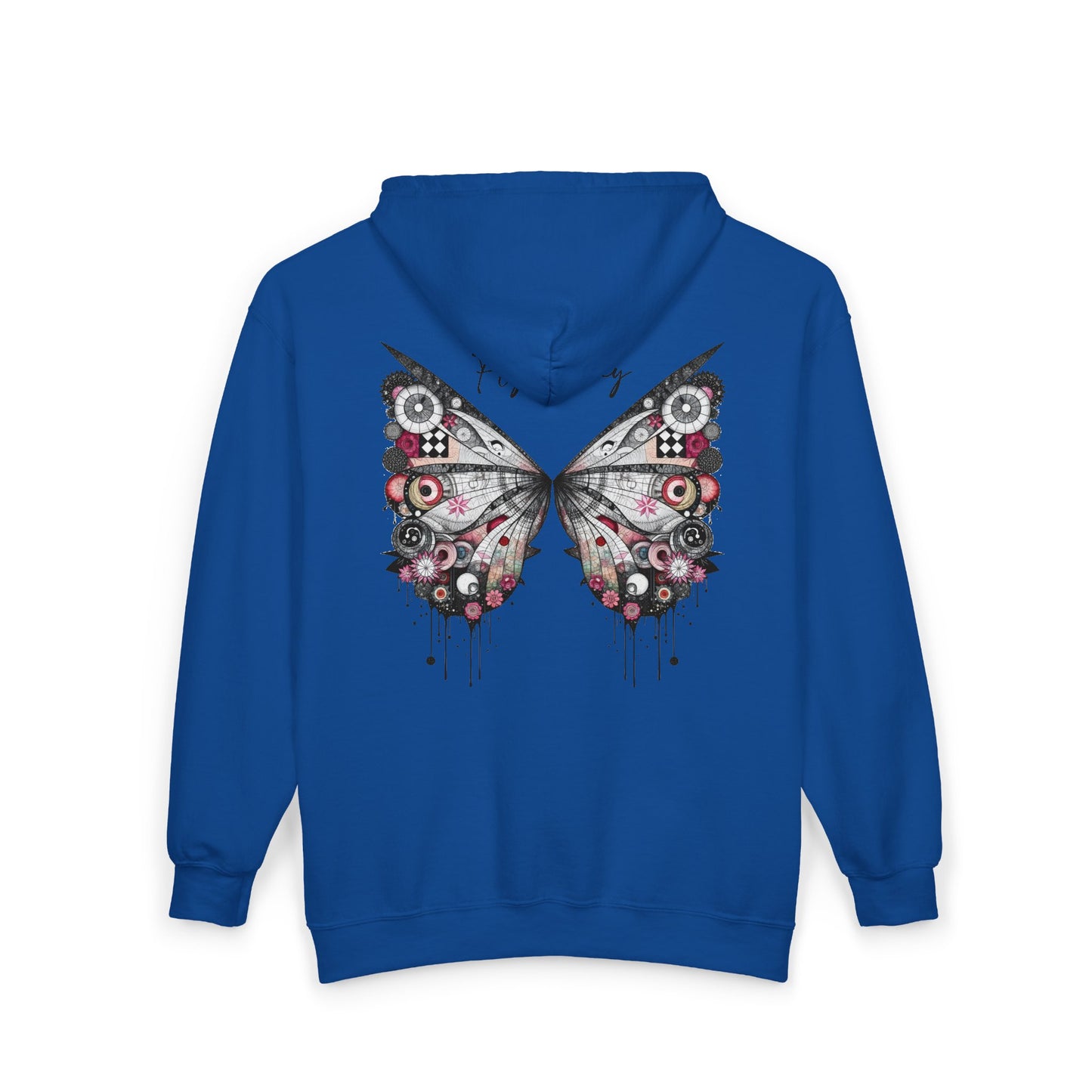 Fairy Butterfly Zip Hoodie - Fly Away - Full-Zip Unisex Sweatshirt