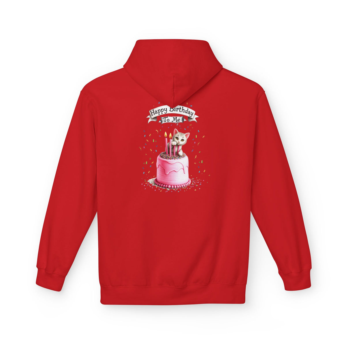 Fairy Butterfly - Happy Birthday to Me - Unisex Hoodie - Fairy and Cat with a Birthday Cake Sweatshirt - Marijuana Widow