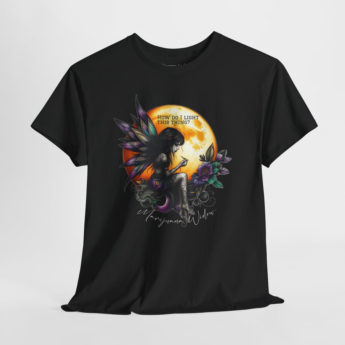 Mary Jane Fairy and Moon - How Do I Light This - Unisex T-shirt