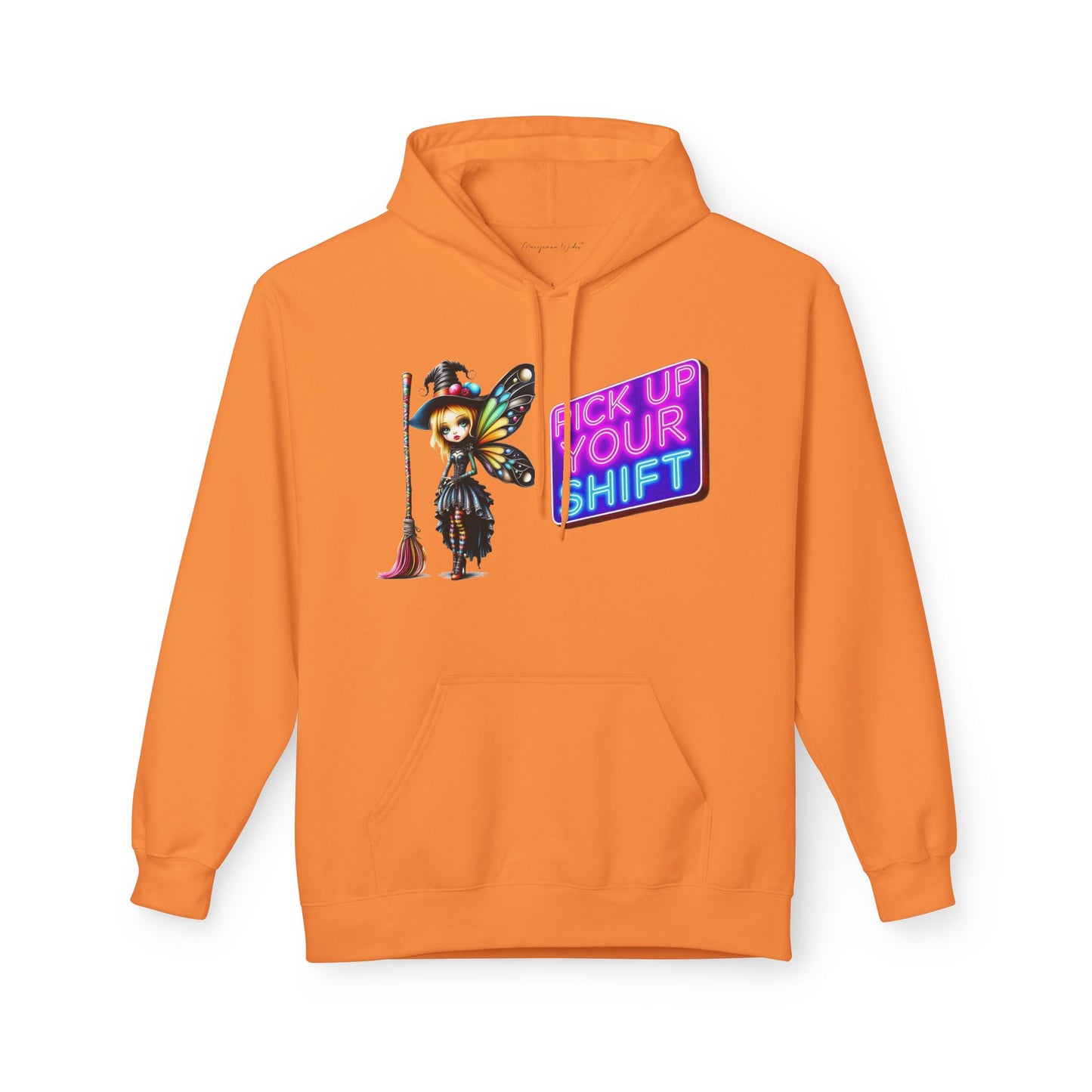 Halloween Fairy - 'Sweep and Ride' - Witch Broom Fairy Graphic Unisex Hoodie