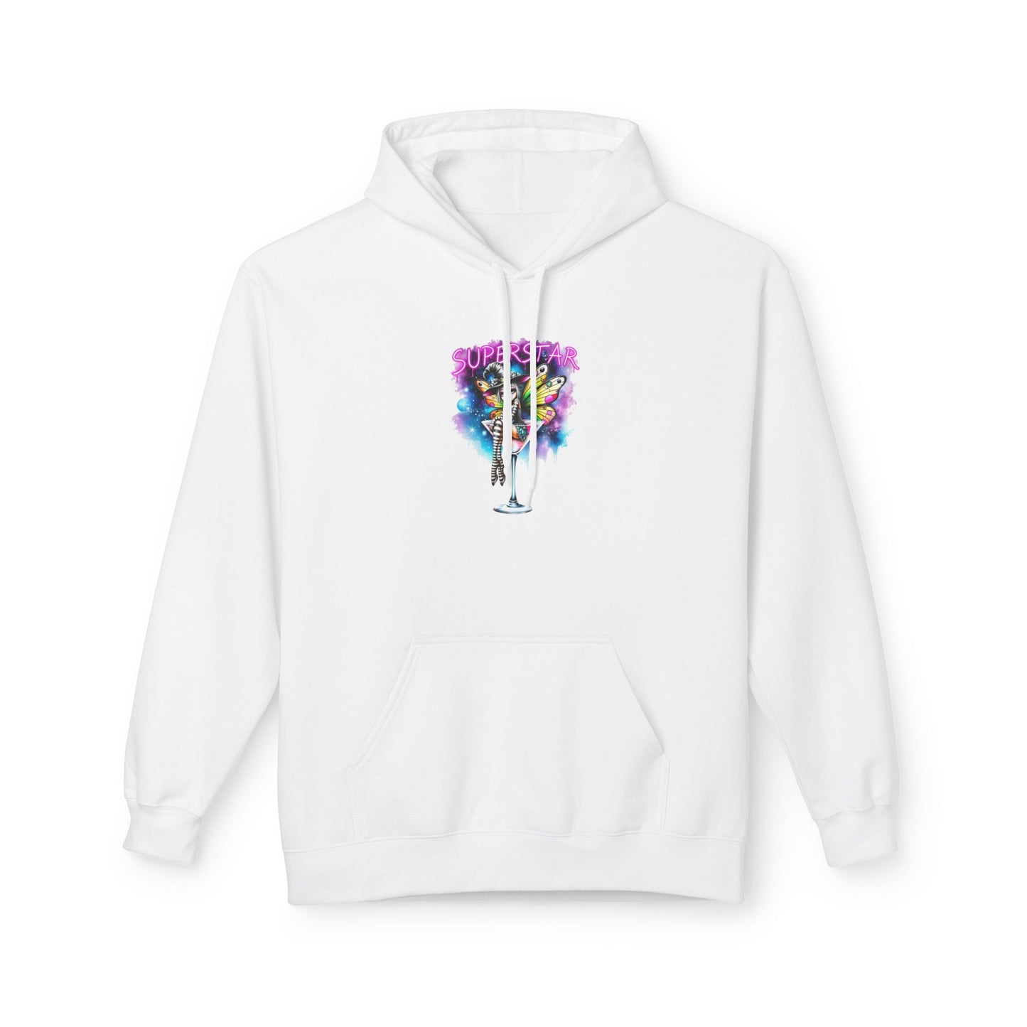 Backstage Pass Hoodie - Boozy Fairy - Neon Burlesque Theater Graphic Unisex Pullover - Marijuana Widow