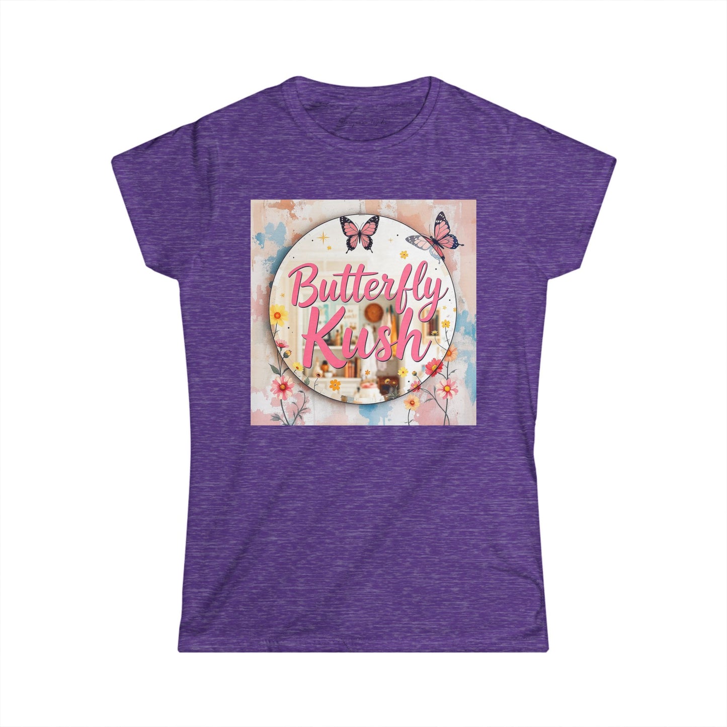Butterfly Kush Pastel Mirror — Floral Pastel Women's Graphic T‑Shirt