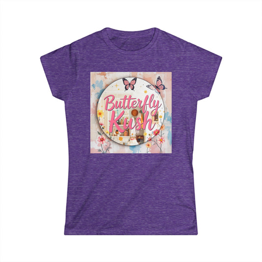 Butterfly Kush Pastel Mirror — Floral Pastel Women's Graphic T‑Shirt
