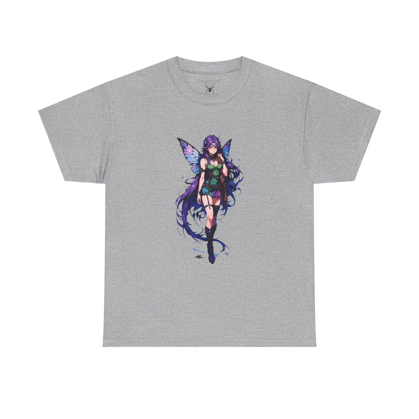 Fairy Anime T-Shirt — Purple Winged Fairy Illustration
