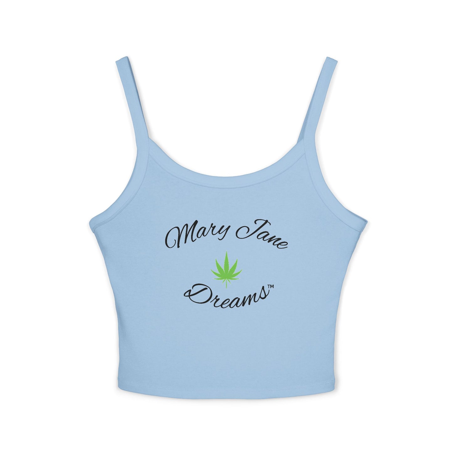 Mary Jane Dreams Tank Top Simple Leaf — Women's Spaghetti Strap Crop