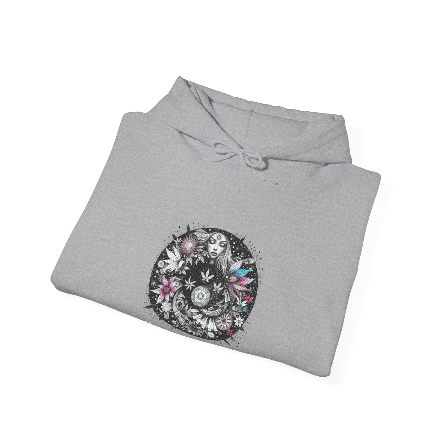 Angel Wings - Angel of Peace — Floral Gothic Spiritual Hoodie
