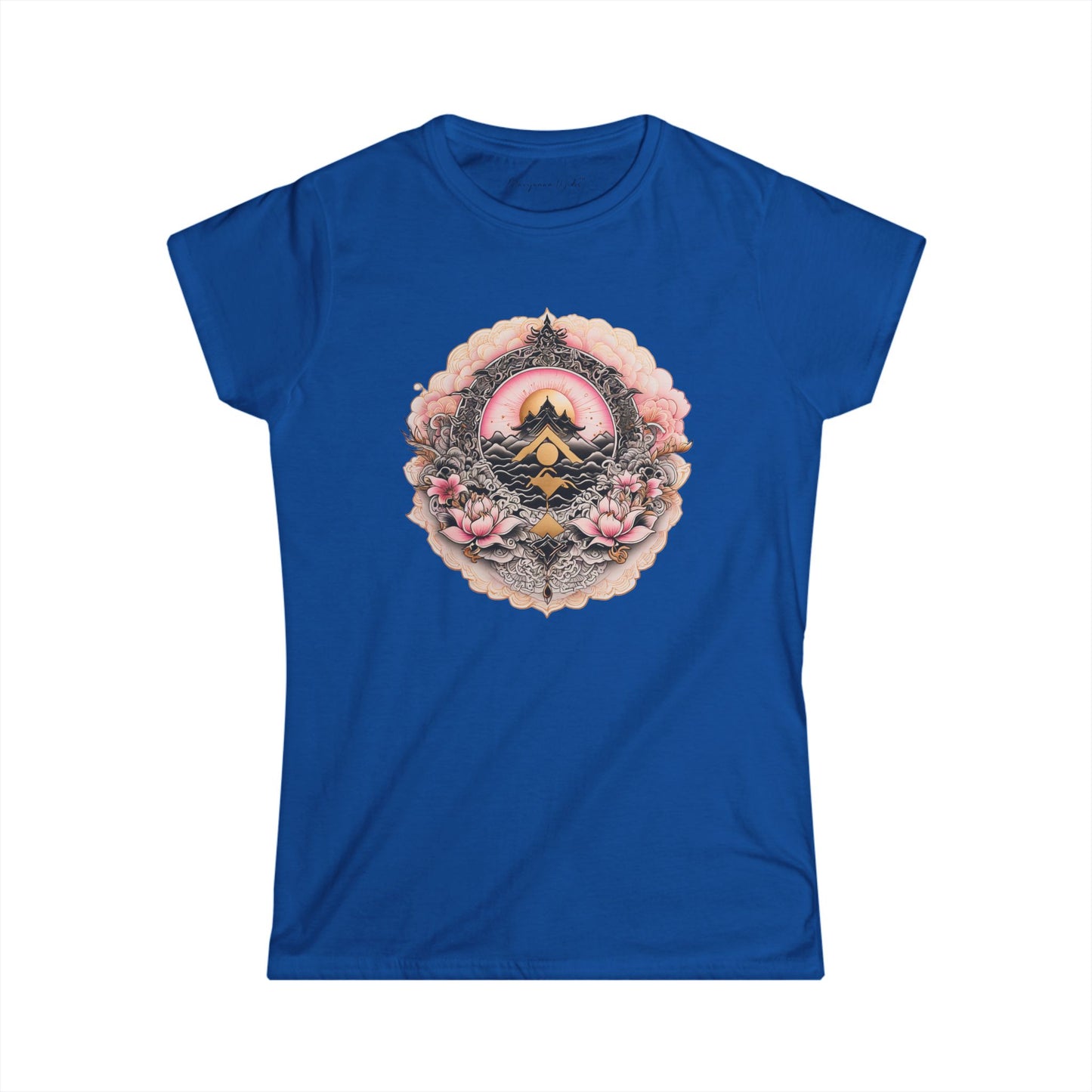 Tranquil Mountain Morning — Boho Sunrise Nature Graphic - Women's Tee