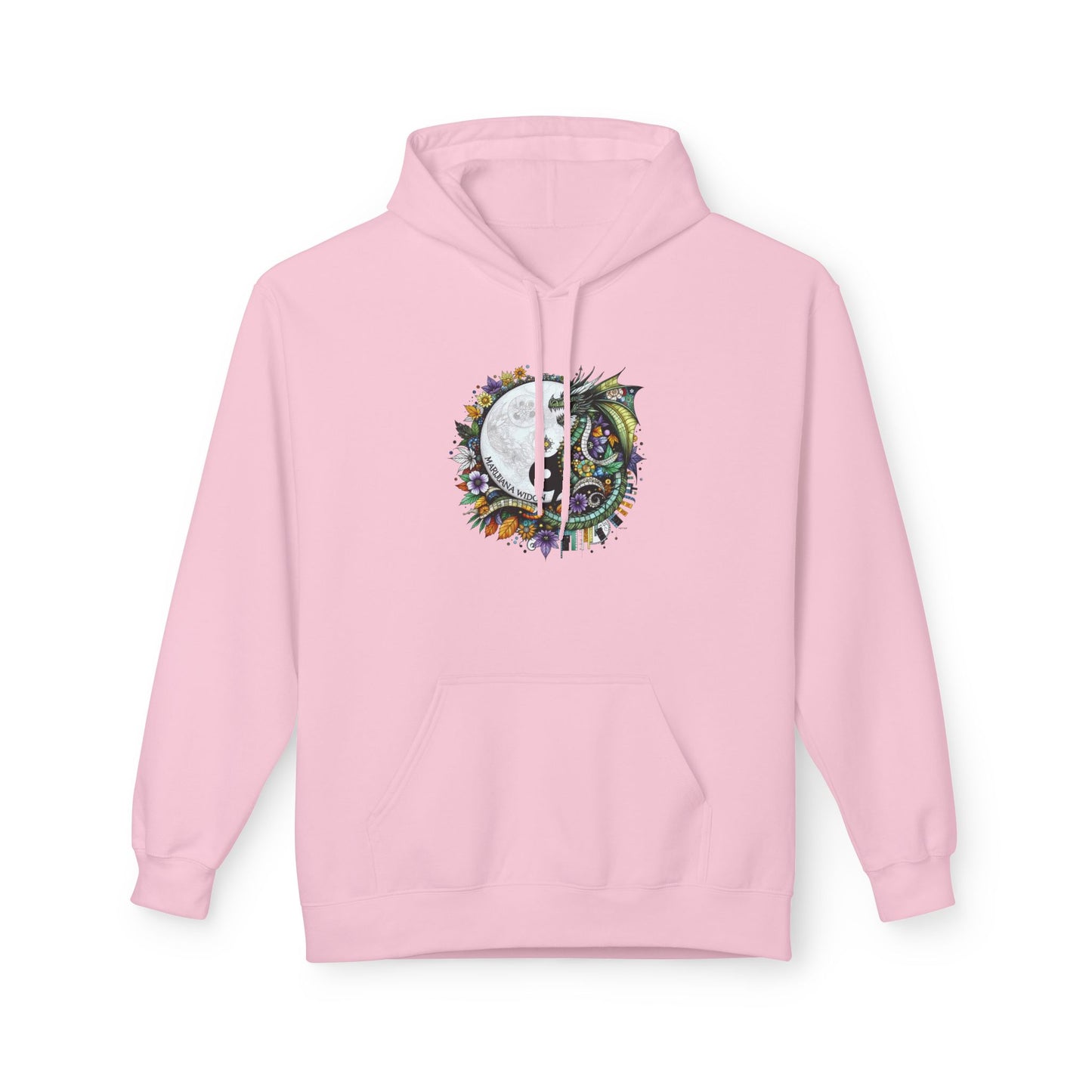 Dragon Flower - Moon & Floral Hoodie — Botanical Moon Phases Pullover