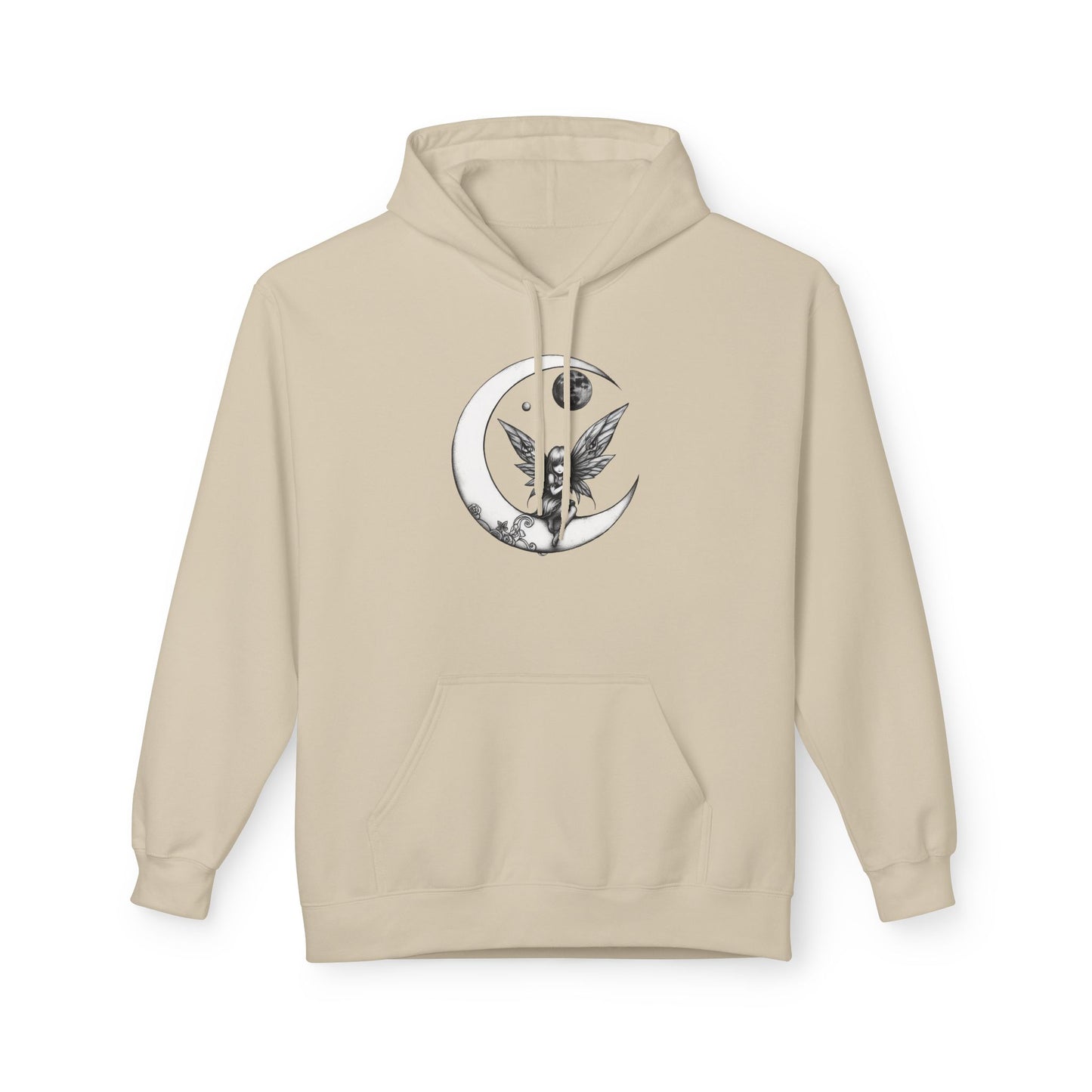 Little Girl in the Moon - Moonlight Fairy Hoodie — Whimsical Nighttime Fantasy Pullover