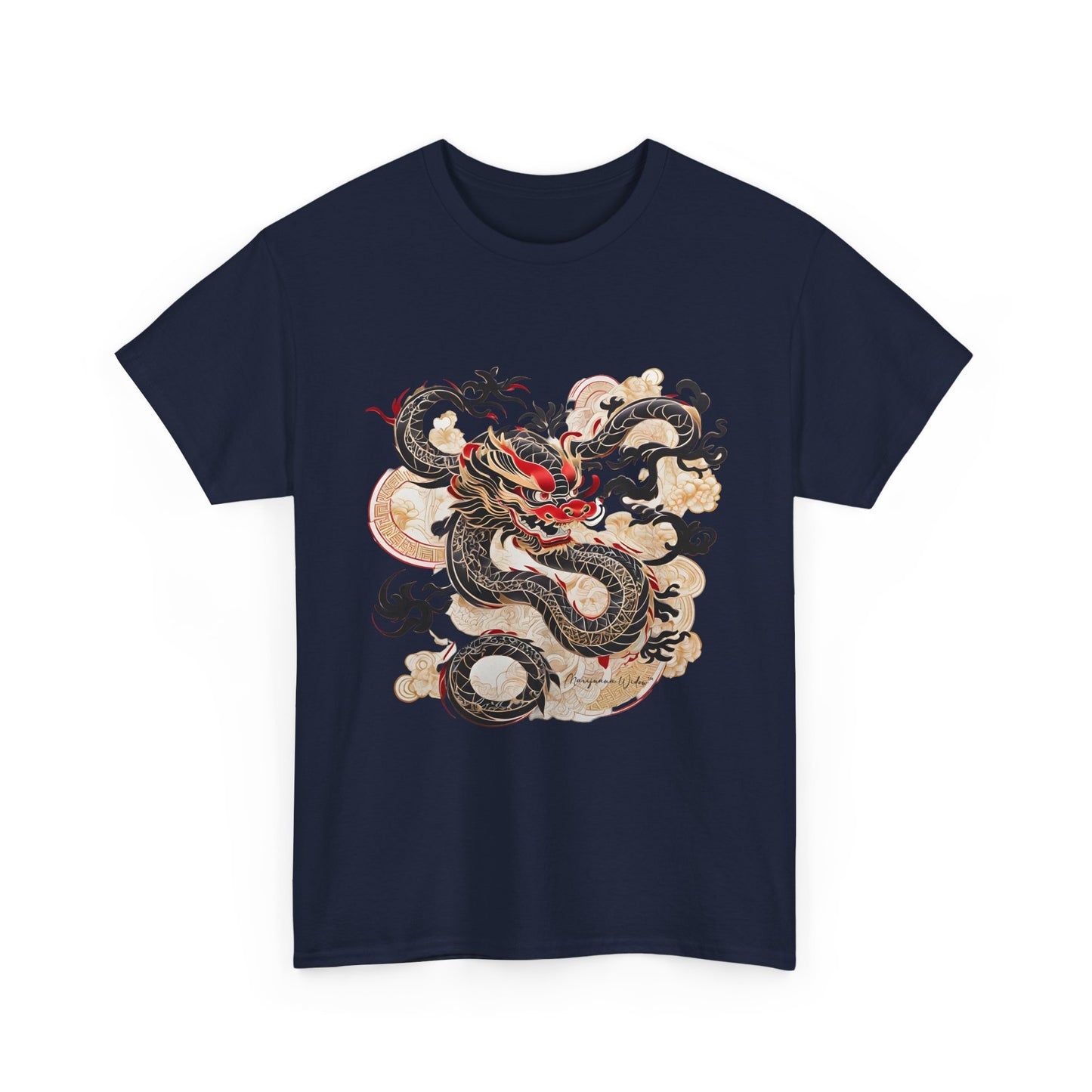 Smoking Dragon — Vintage Red & Black Dragon Unisex T-Shirt