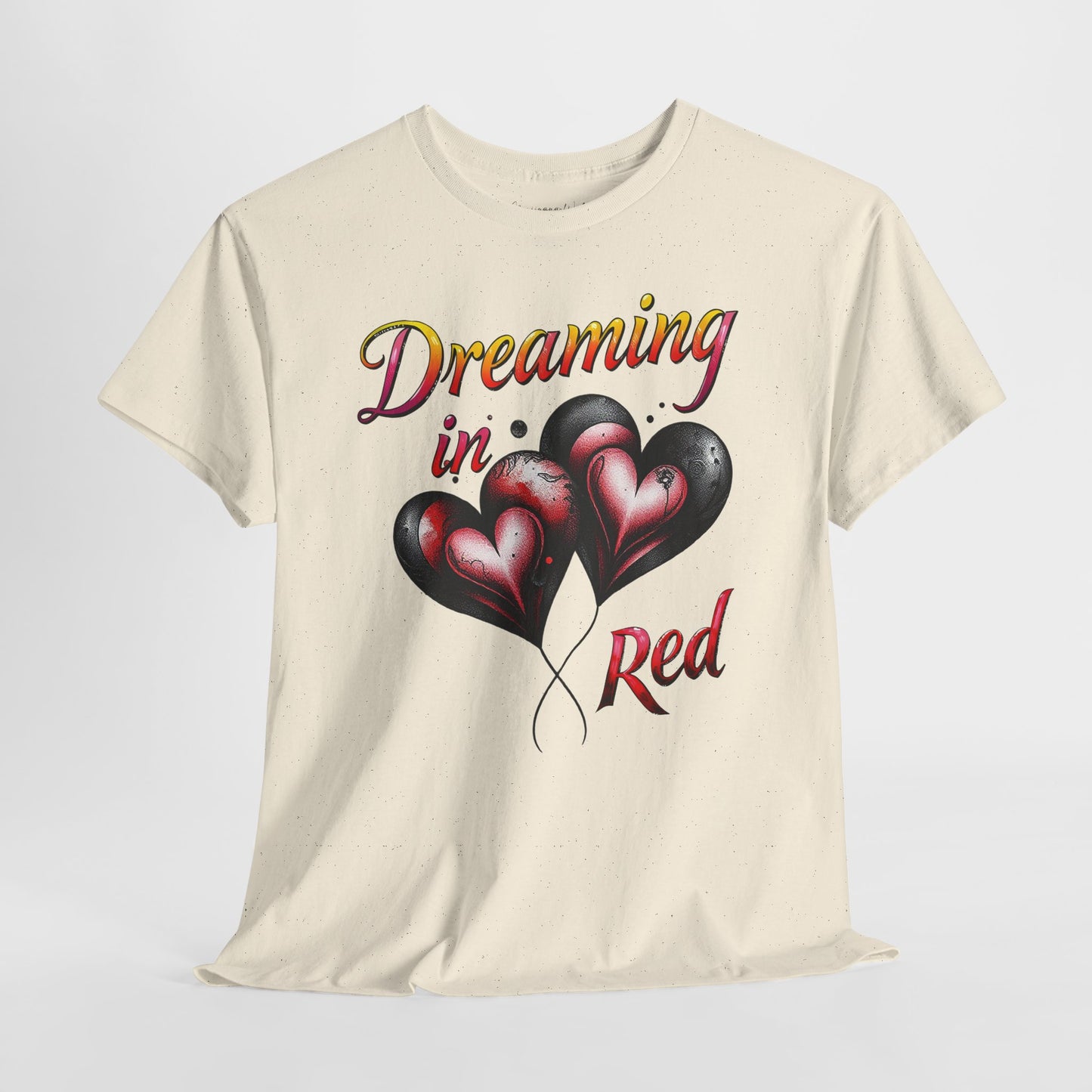 Dreaming in Red - Red & Black Heart Balloons Graphic T-Shirt - Unisex Tee