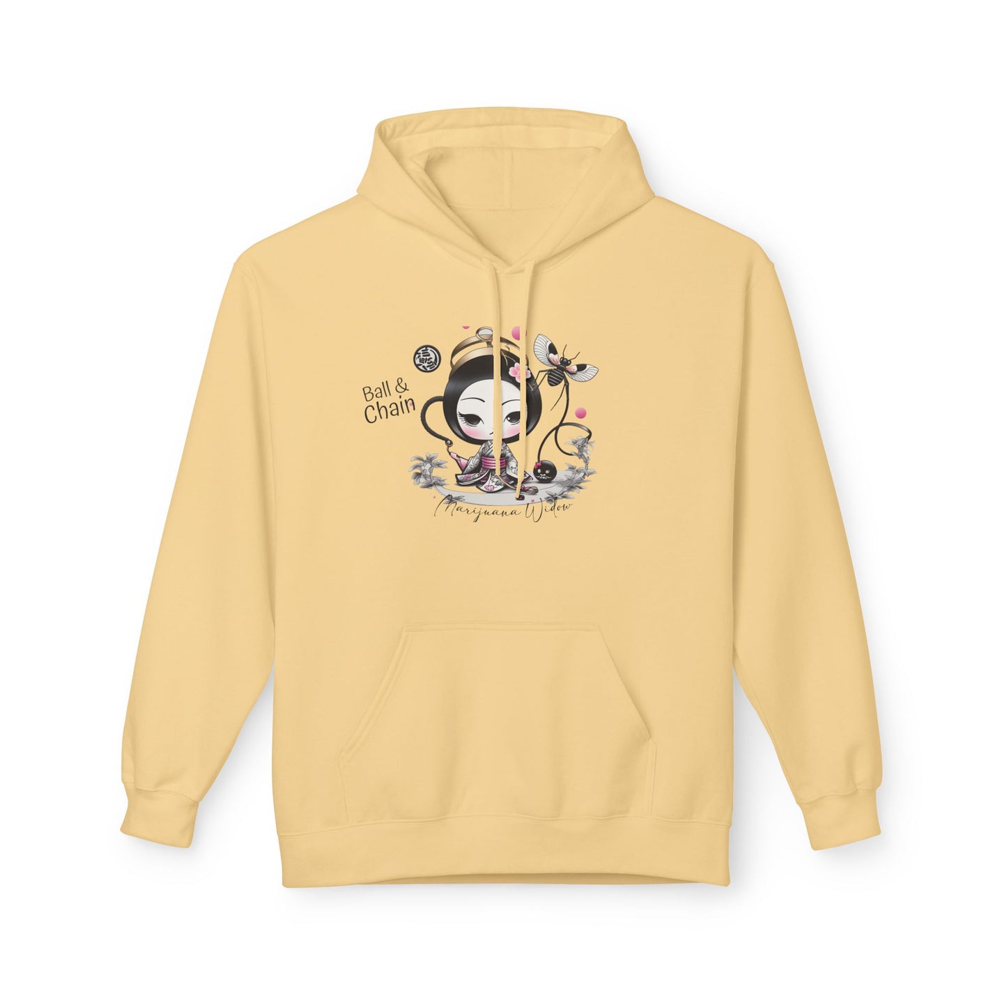 Geisha Angel — Ball & Chain - Kawaii Bamboo Garden Hoodie - Cute Graphic Unisex Sweatshirt