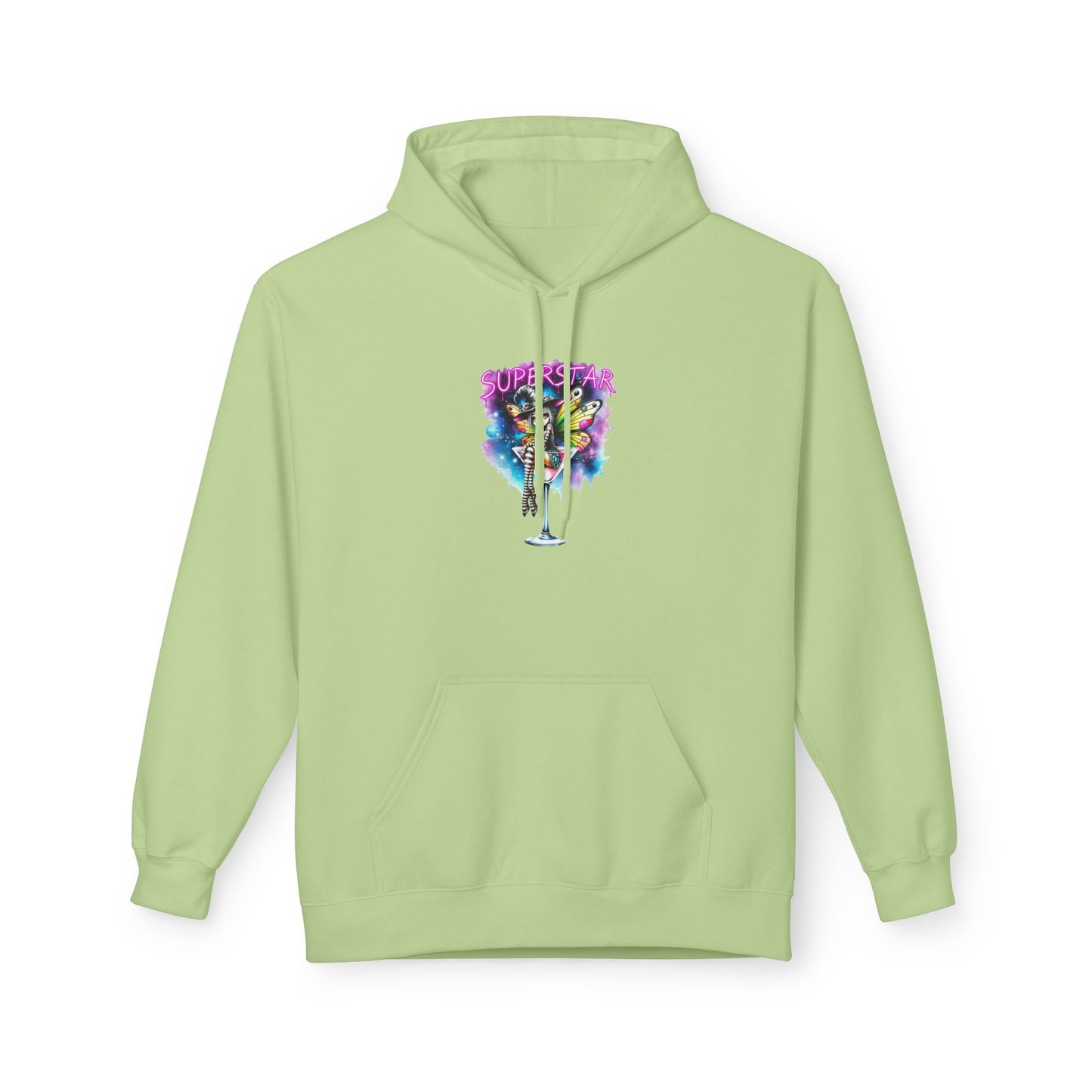 Backstage Pass Hoodie - Boozy Fairy - Neon Burlesque Theater Graphic Unisex Pullover - Marijuana Widow