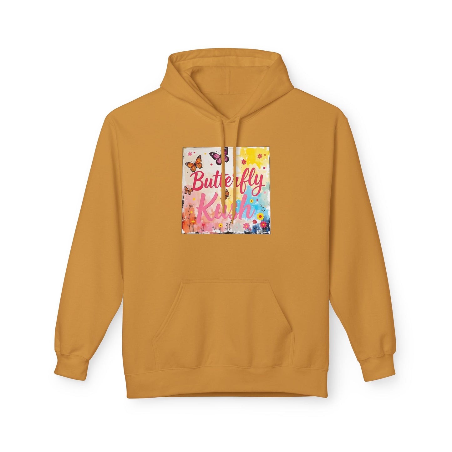 Butterfly Kush Hoodie - Floral Watercolor Comfort Sweatshirt