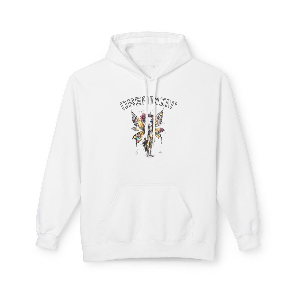 Goth Fairy - Dreamin' Butterfly Hoodie — Vintage Floral Graphic Unisex Pullover - Marijuana Widow