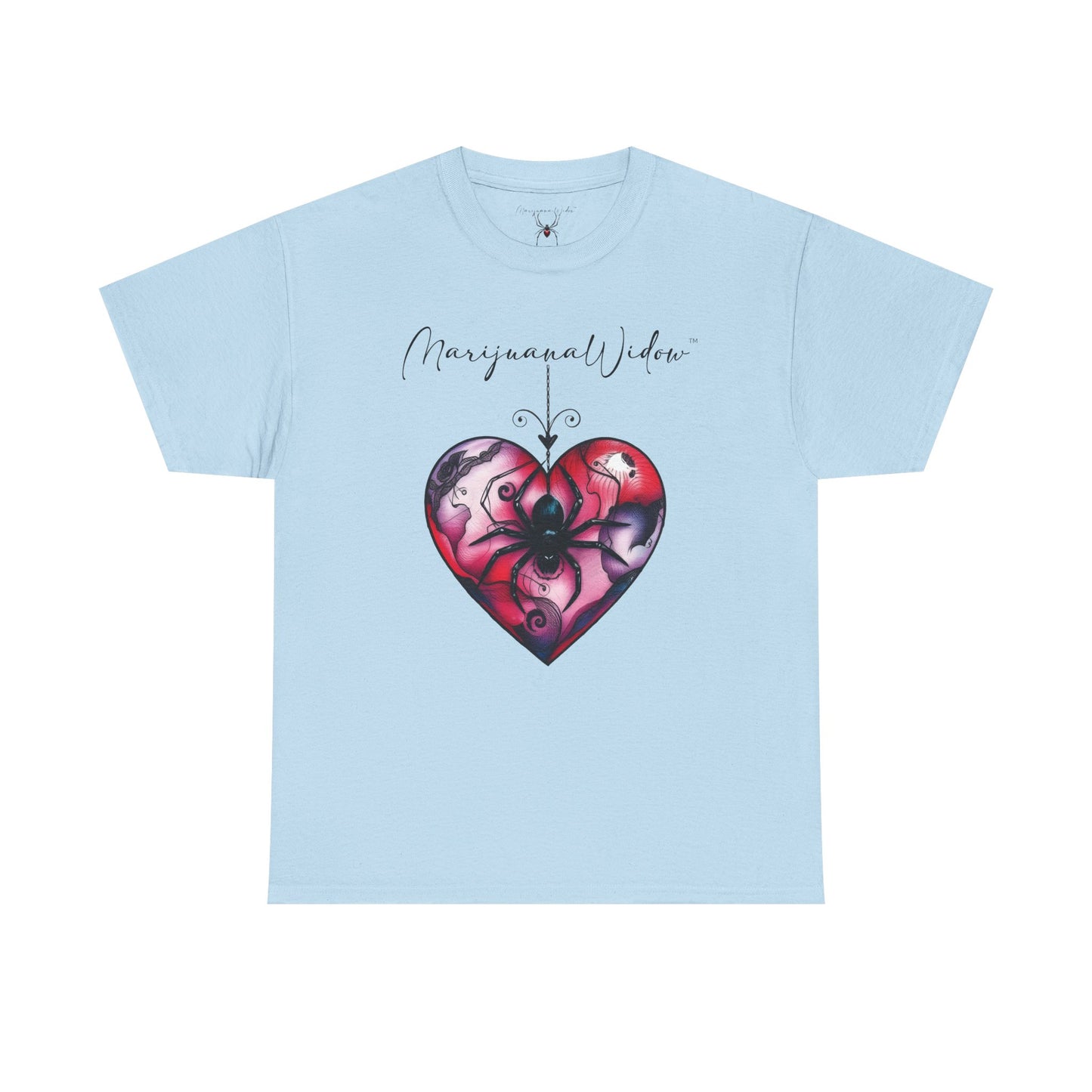 Valentine Heart with Spider Tee — Gothic Valentine Graphic Unisex T-Shirt