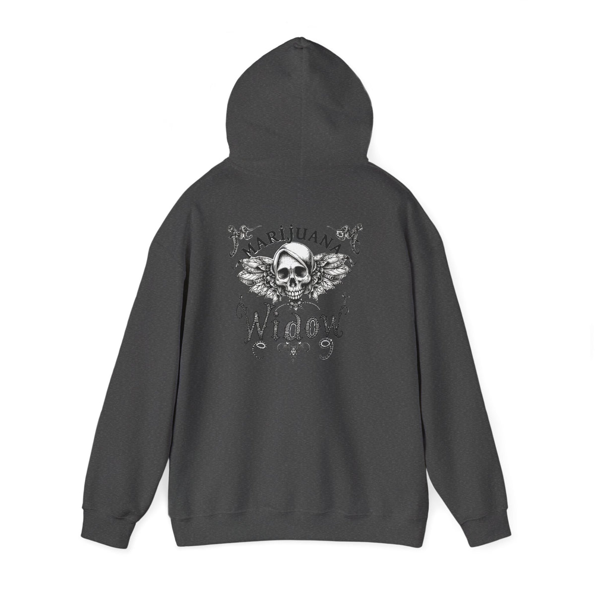 Marijuana Widow "Skulls Deep" Gothic Hoodie - Front and Back Art - Marijuana Widow