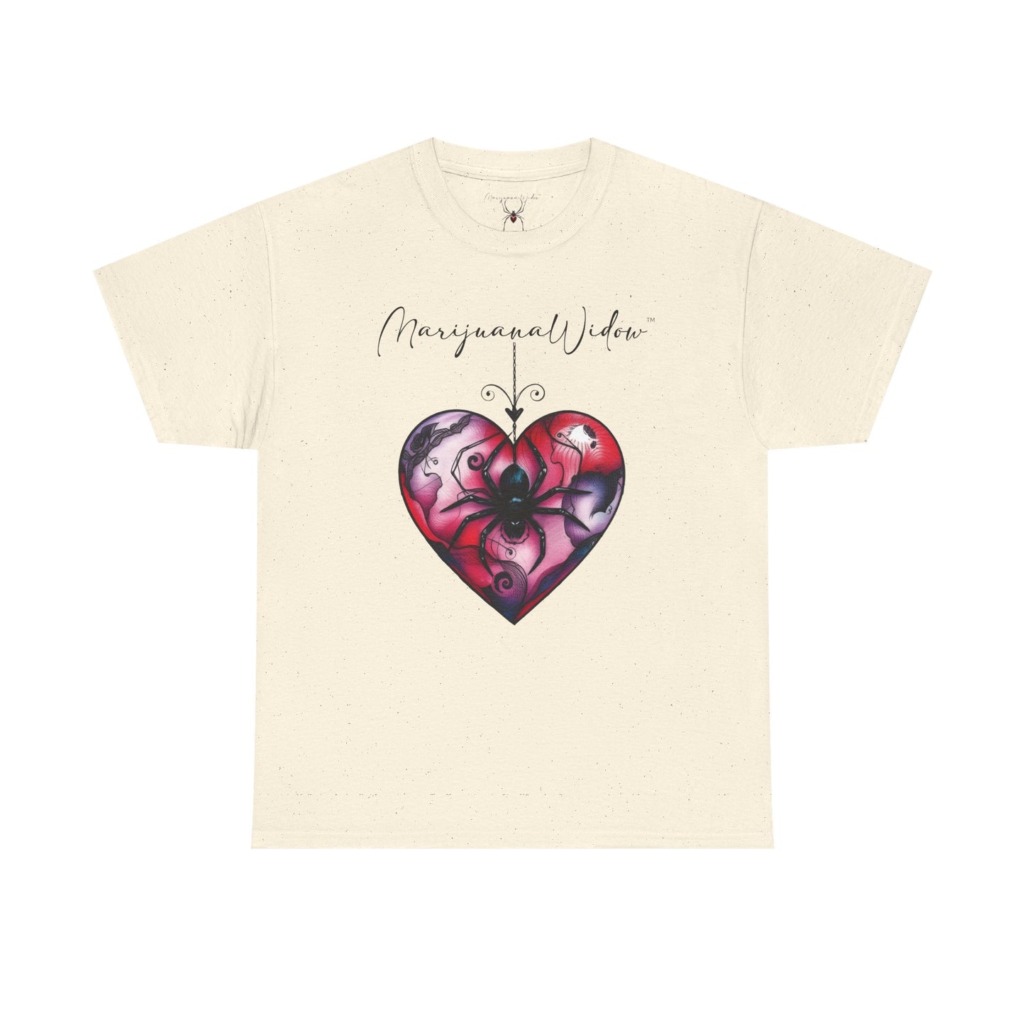 Valentine Heart with Spider Tee — Gothic Valentine Graphic Unisex T-Shirt