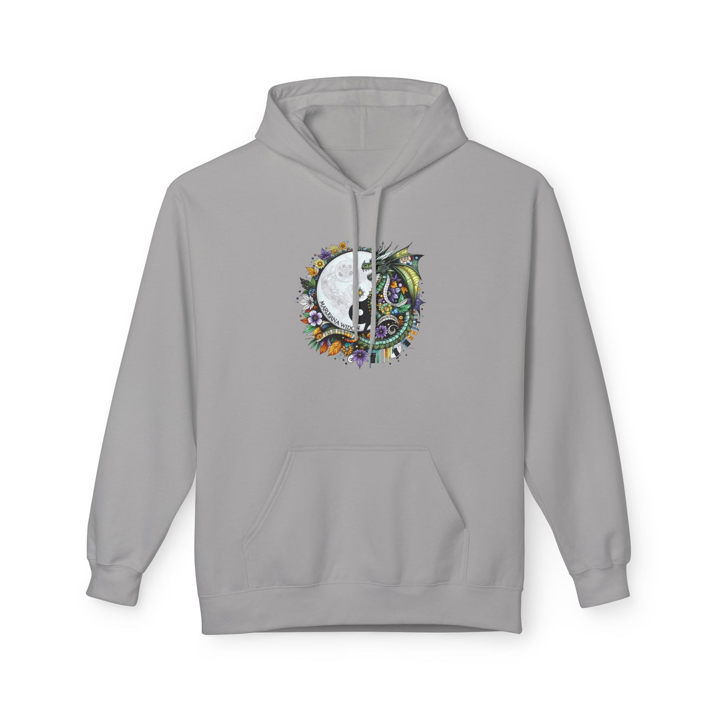 Dragon Flower - Moon & Floral Hoodie — Botanical Moon Phases Pullover