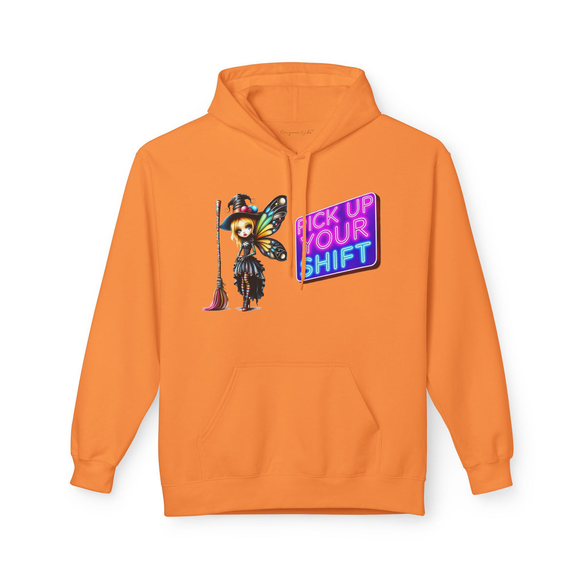 Halloween Fairy - 'Sweep and Ride' - Witch Broom Fairy Graphic Unisex Hoodie - Marijuana Widow