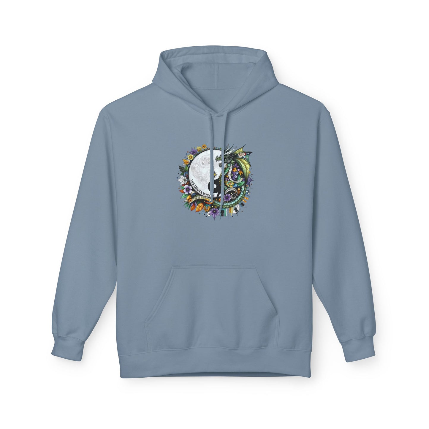 Dragon Flower - Moon & Floral Hoodie — Botanical Moon Phases Pullover