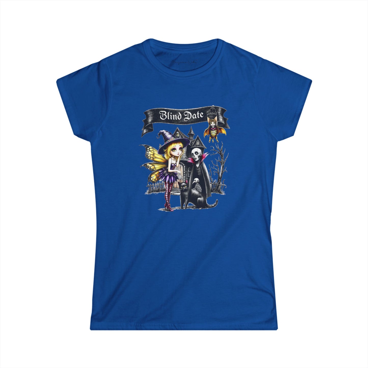 Halloween Fairy — Blind Date - Softstyle Crew Women's Tee - Marijuana Widow