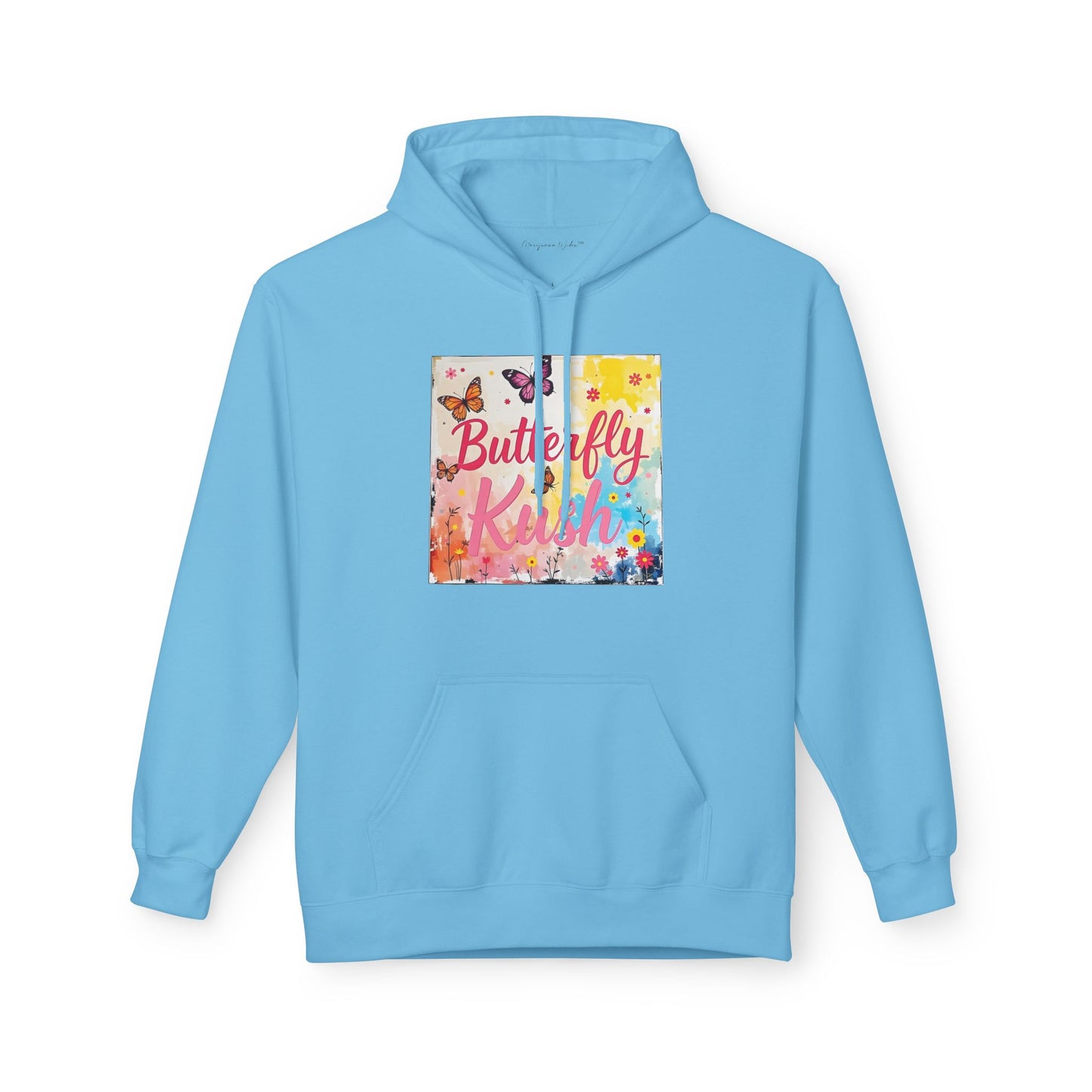 Butterfly Kush Hoodie - Floral Watercolor Comfort Unisex Sweatshirt