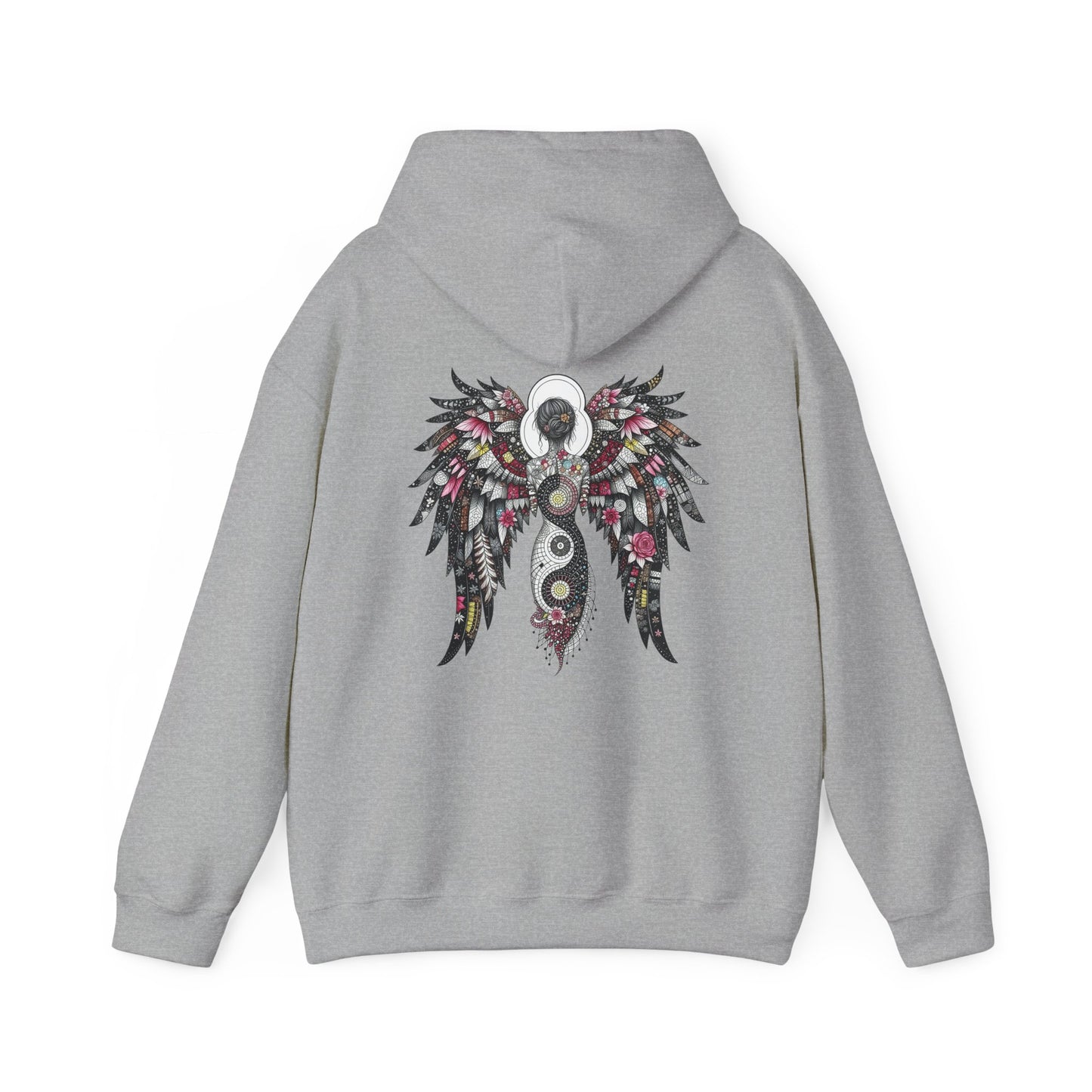 Angel Wings - Angel of Peace — Floral Gothic Spiritual Hoodie