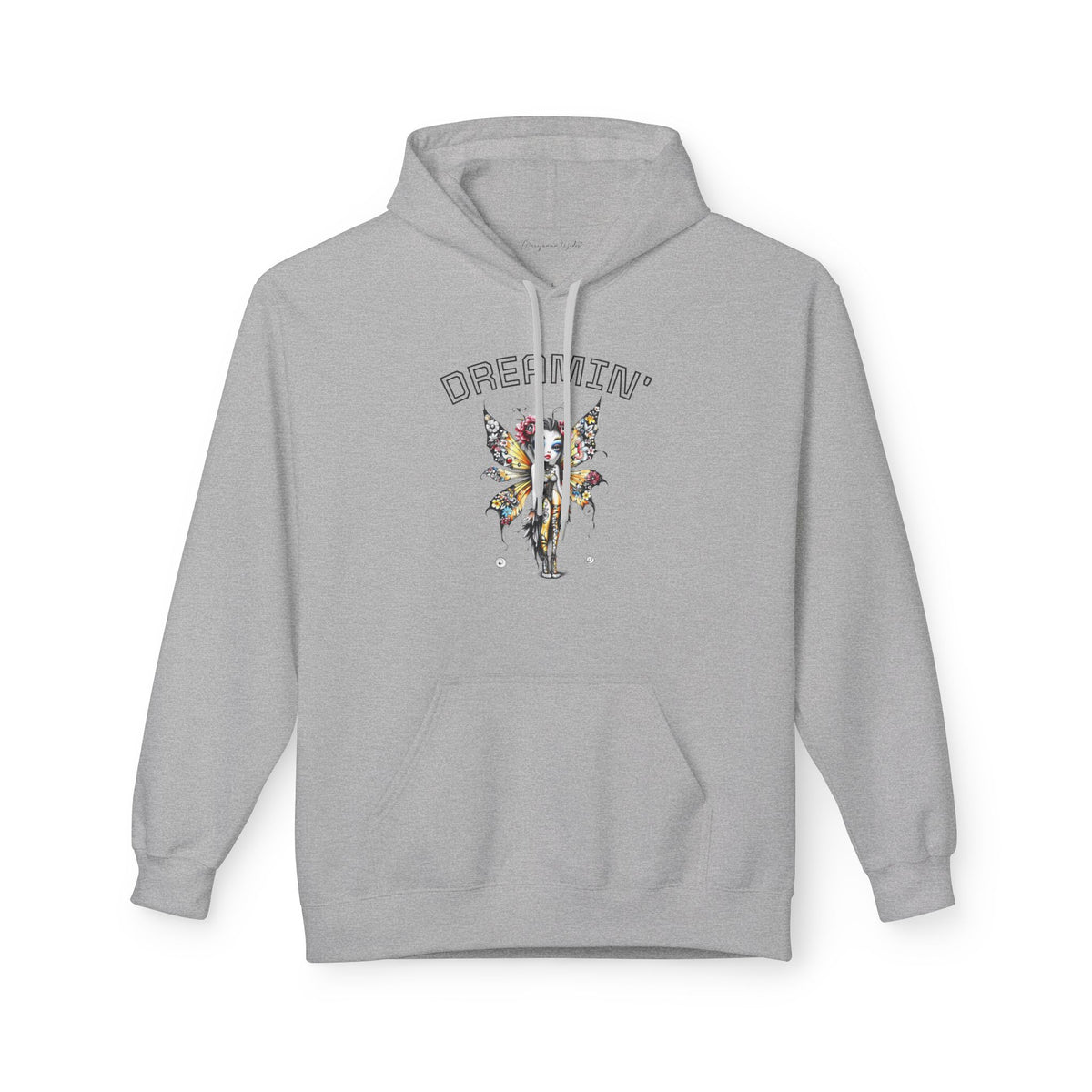 Goth Fairy - Dreamin' Butterfly Hoodie — Vintage Floral Graphic Unisex Pullover - Marijuana Widow