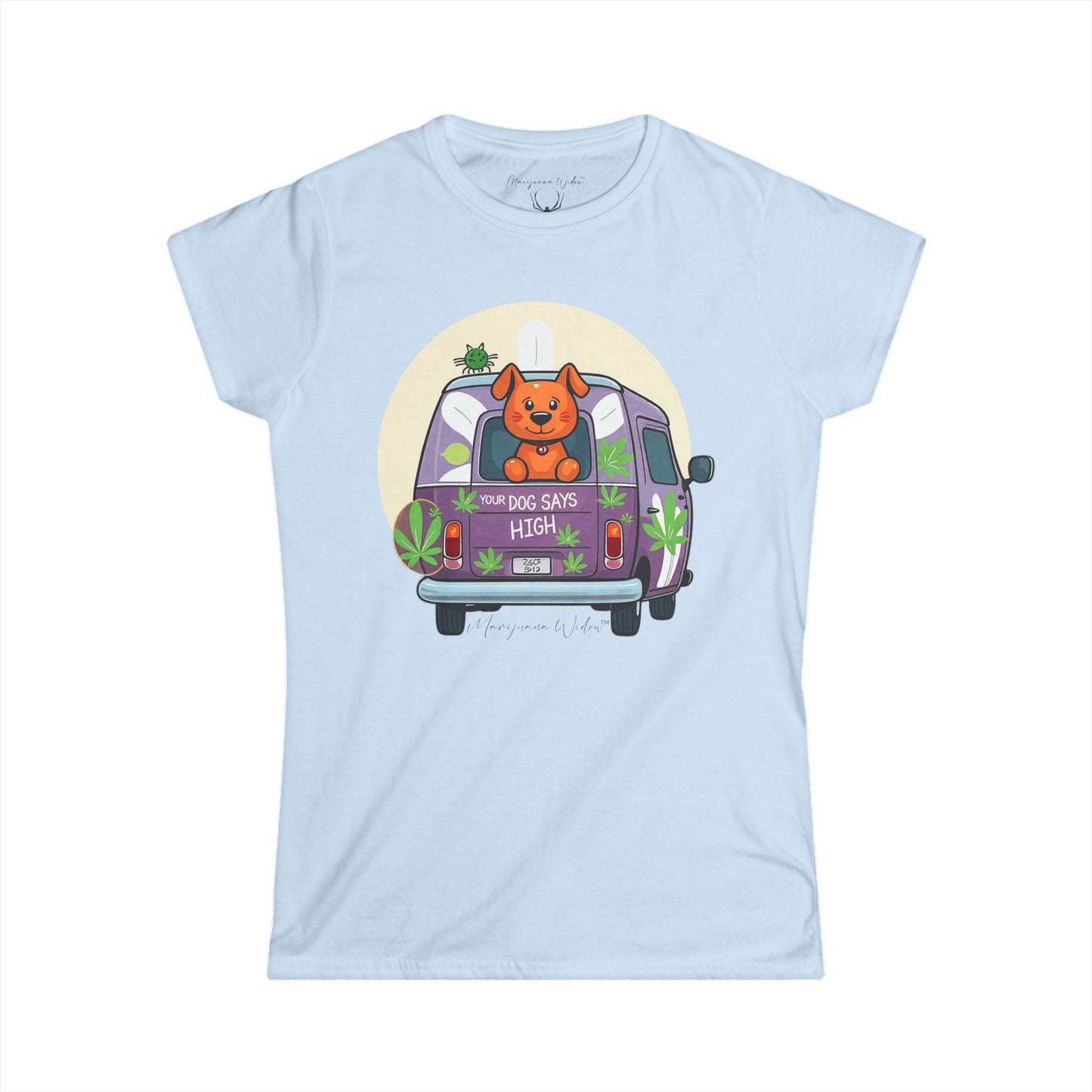 Camper Van High — Your Dog Says High - Purple Van - Women's Tee