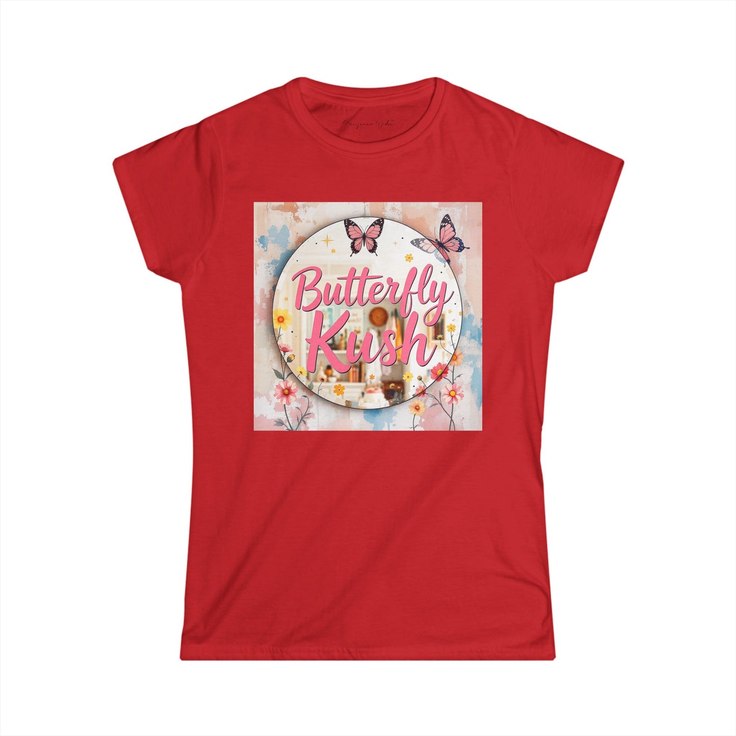 Butterfly Kush Pastel Mirror — Floral Pastel Women's Graphic T‑Shirt