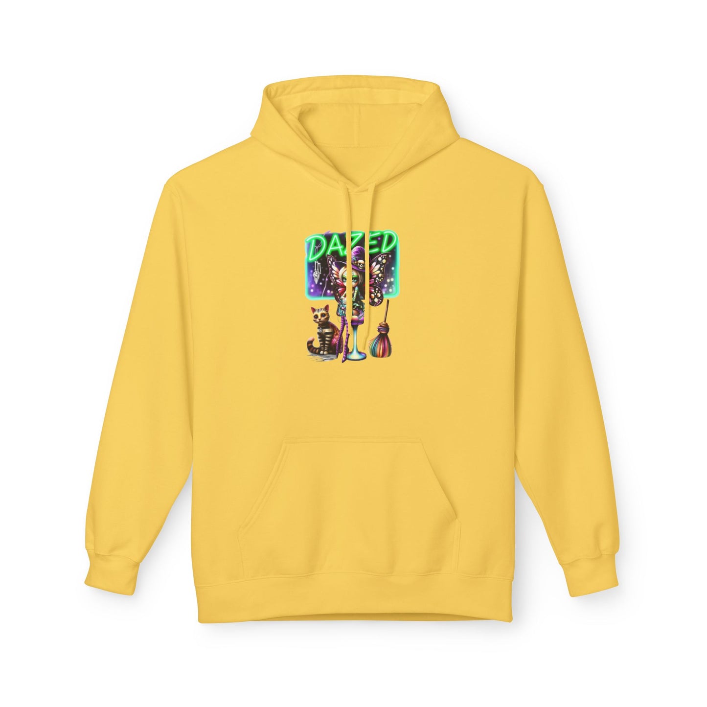 Halloween Fairy - Dazed - Retro Neon Unisex Hoodie - Marijuana Widow
