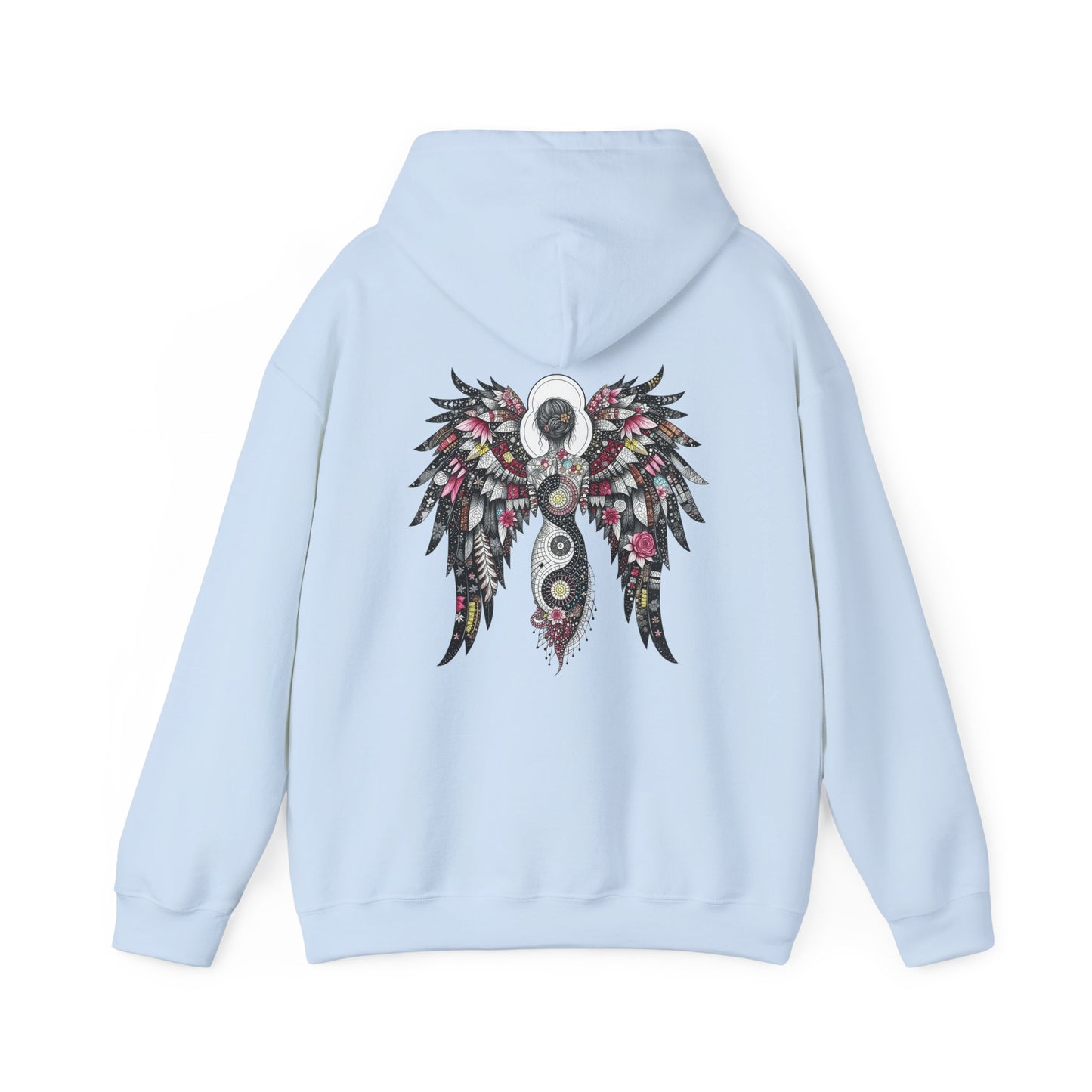 Angel Wings - Angel of Peace — Floral Gothic Spiritual Hoodie