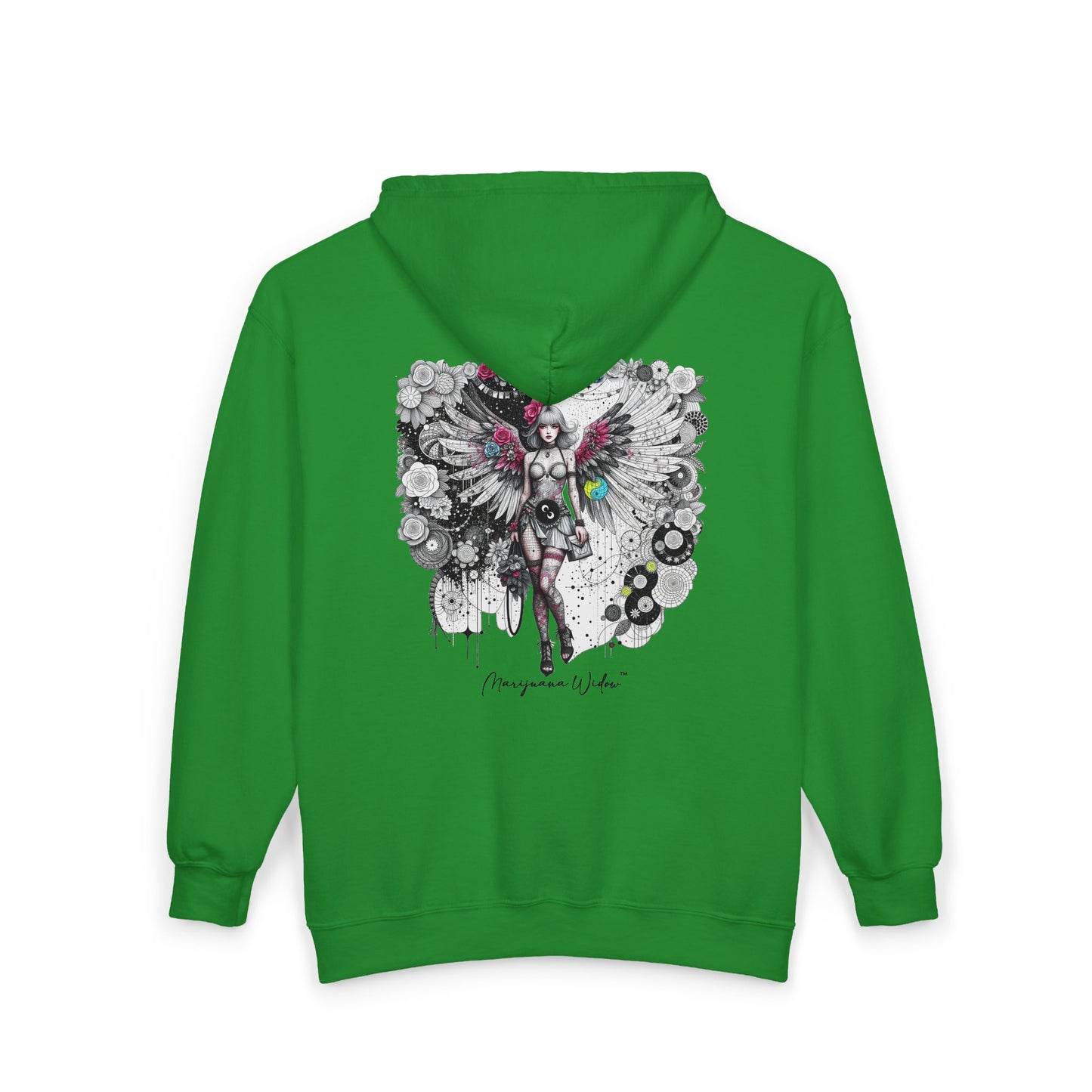 Angel Wings - Just A Girl - Graphic Full-Zip Hoodie