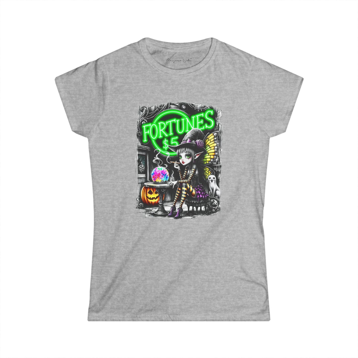 Halloween Fairy - Fortune Teller - Women's Softstyle T-Shirt - Marijuana Widow