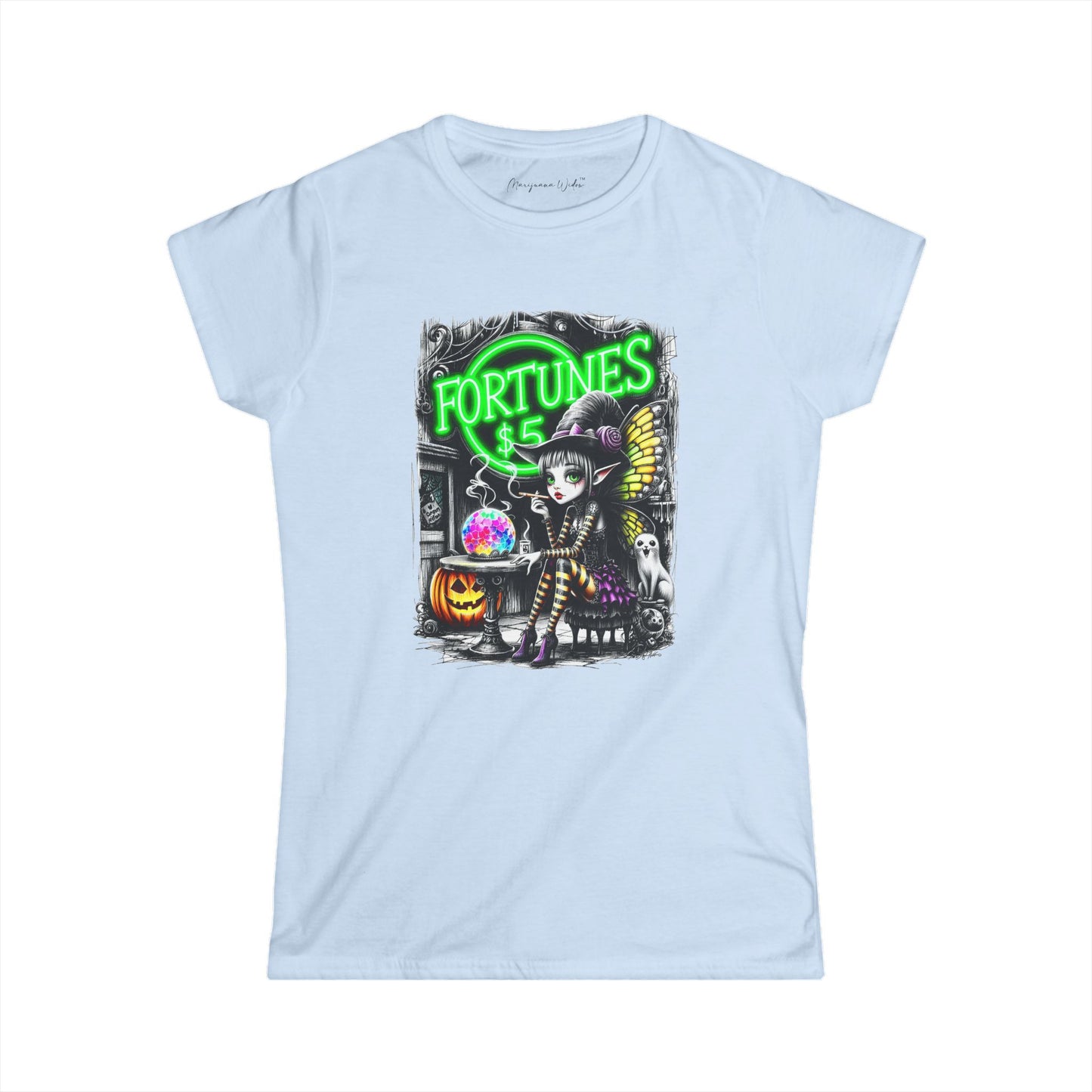 Halloween Fairy - Fortune Teller - Women's Softstyle T-Shirt - Marijuana Widow