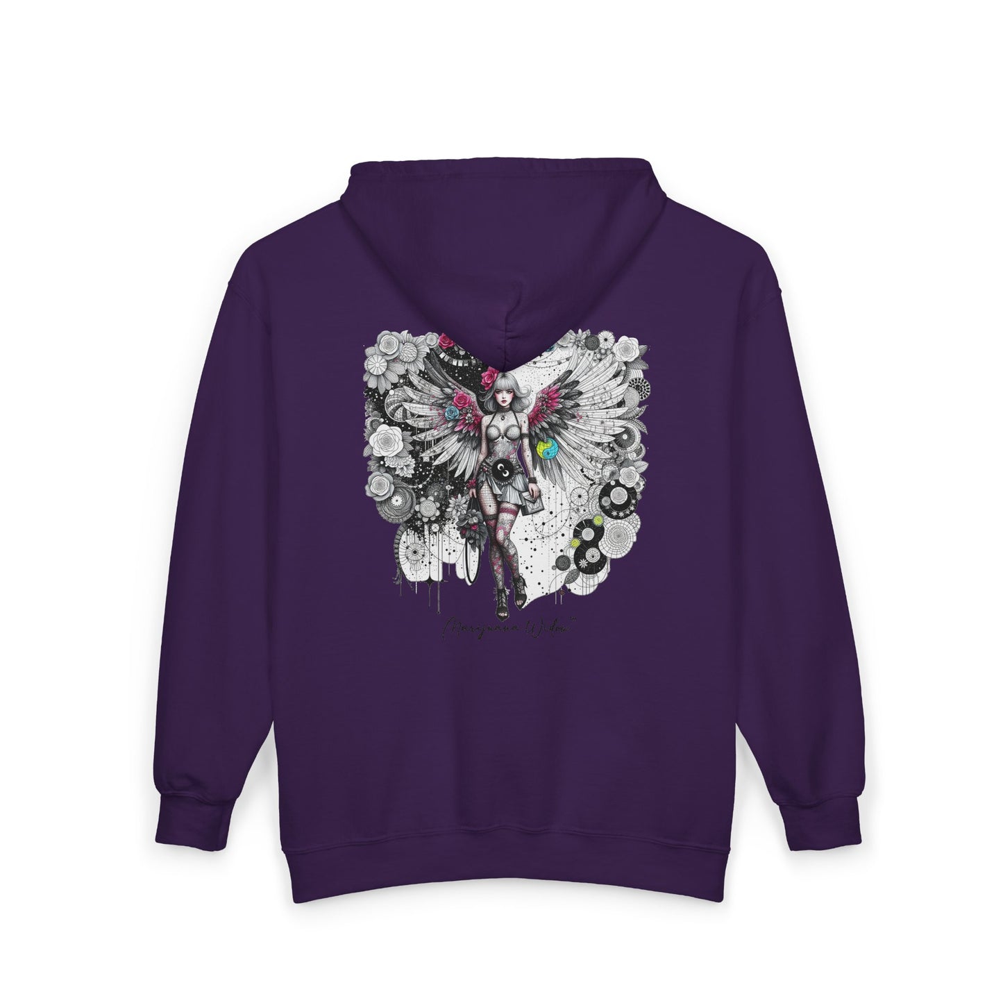 Angel Wings - Just A Girl - Graphic Full-Zip Hoodie