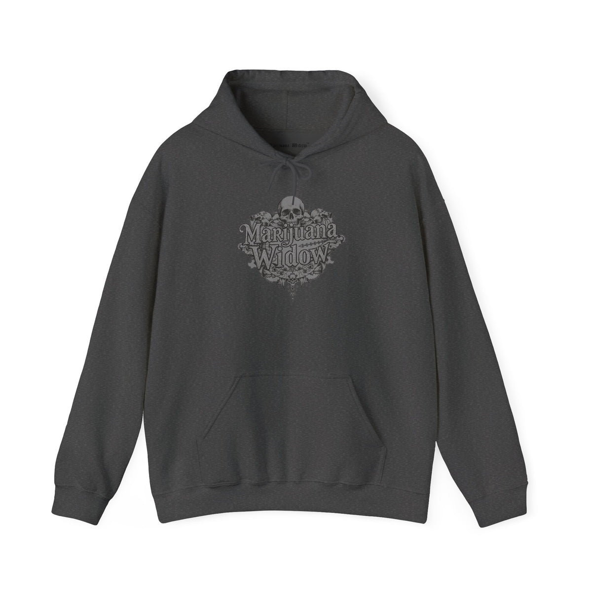 Marijuana Widow "Skulls Deep" Gothic Hoodie - Front and Back Art - Marijuana Widow